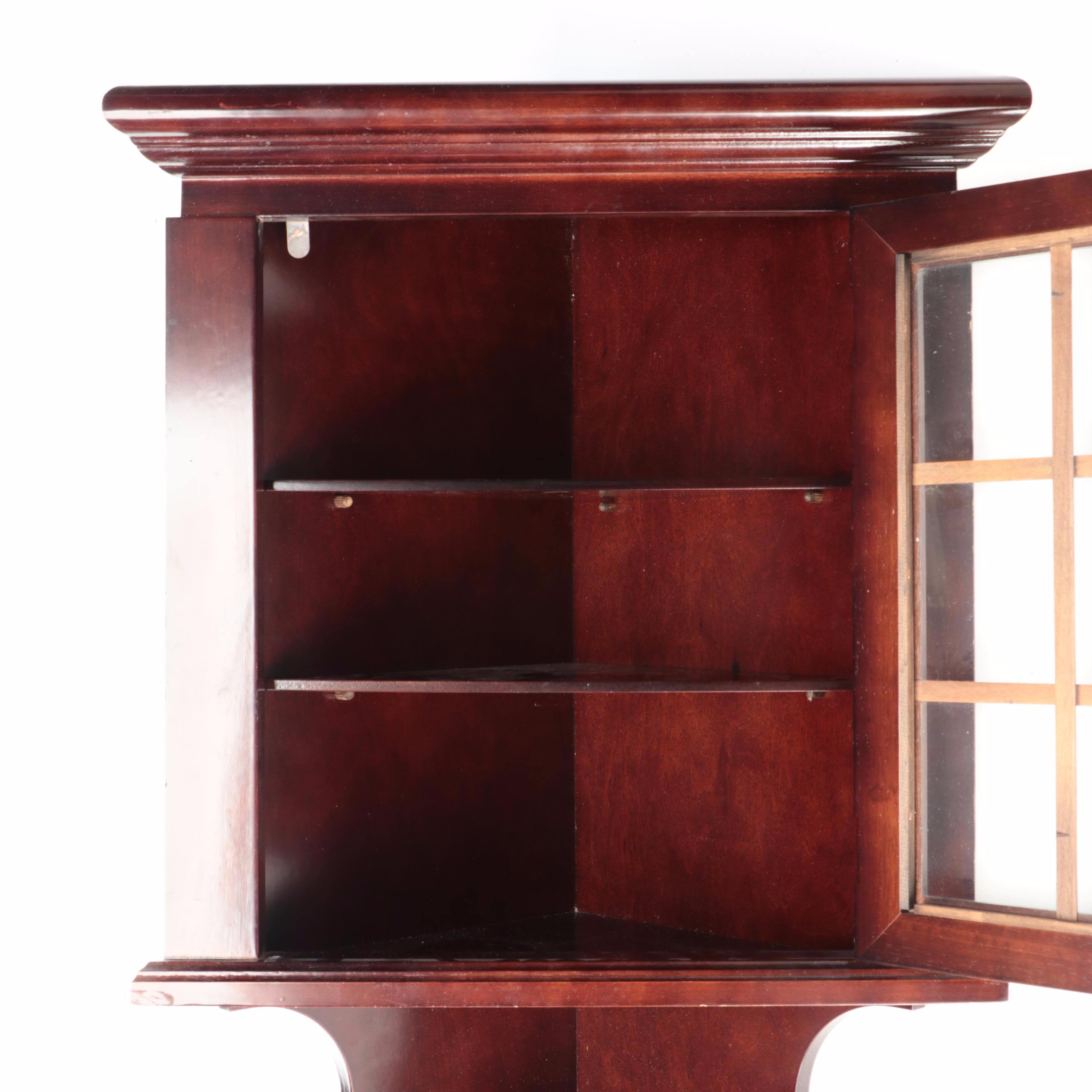 The Bombay Company Wood Corner Curio Cabinet