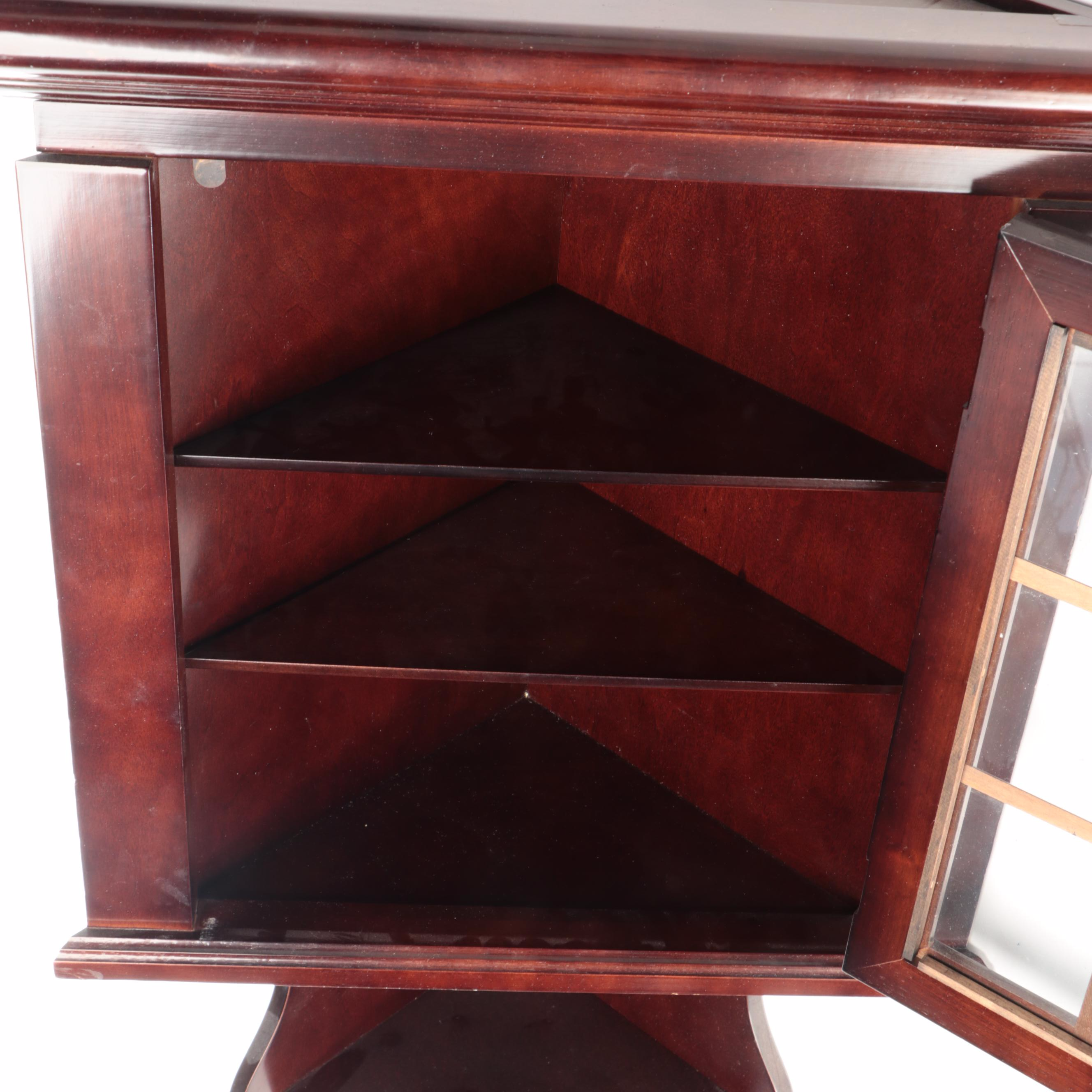 The Bombay Company Wood Corner Curio Cabinet