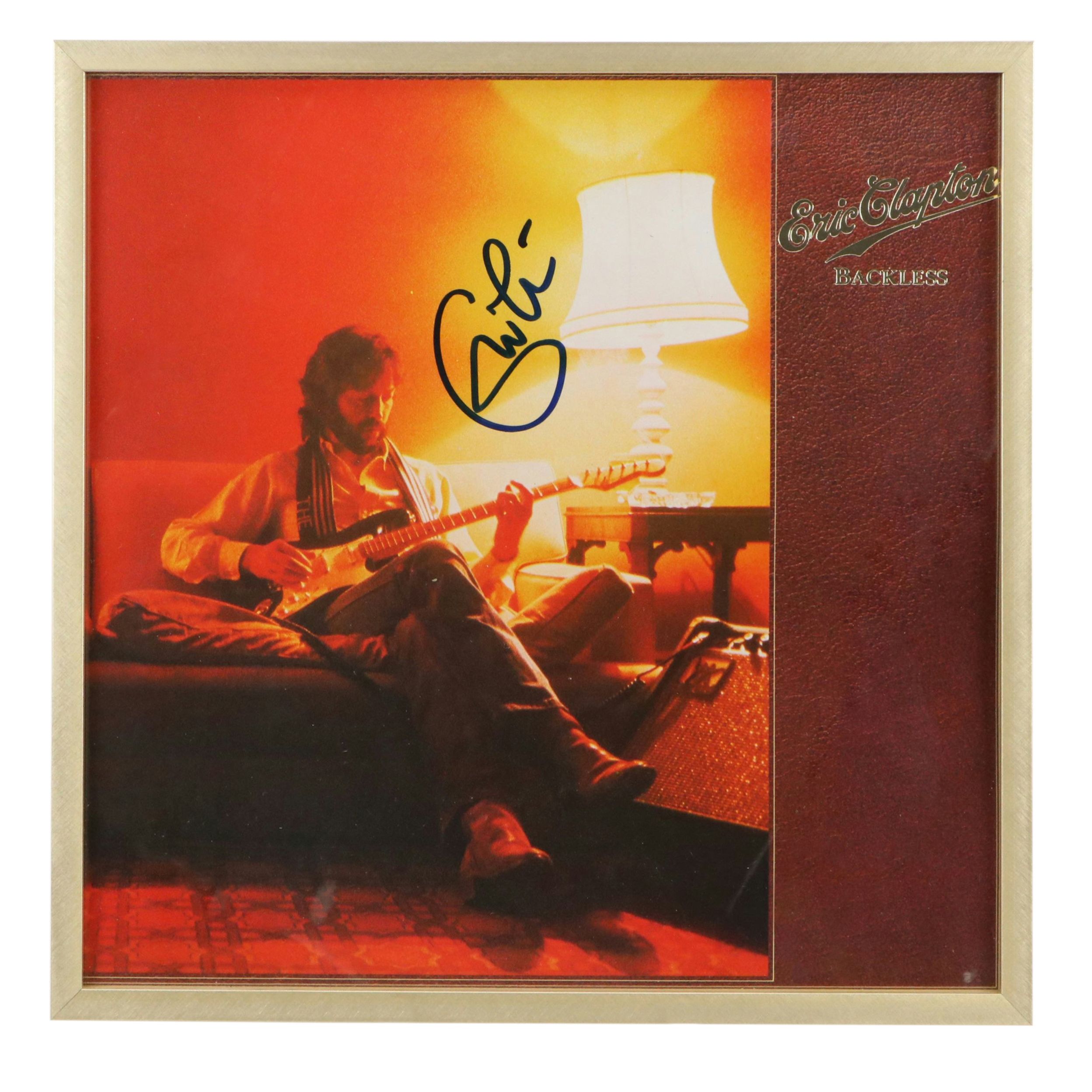 Eric Clapton Signed "Backless" Record Sleeve