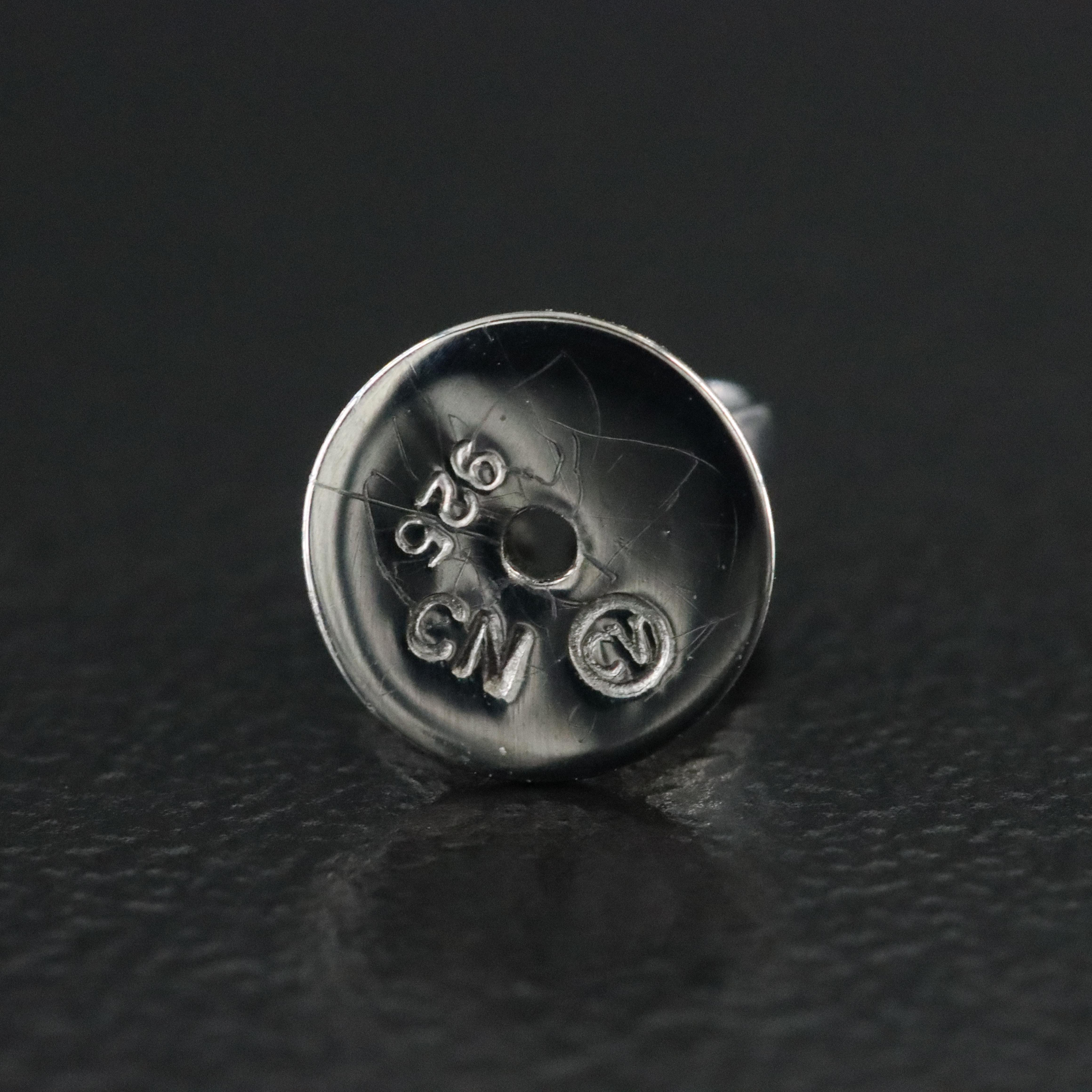 Carlo Viani Sterling Ceramic, Pink and White Sapphire Hololith Earrings