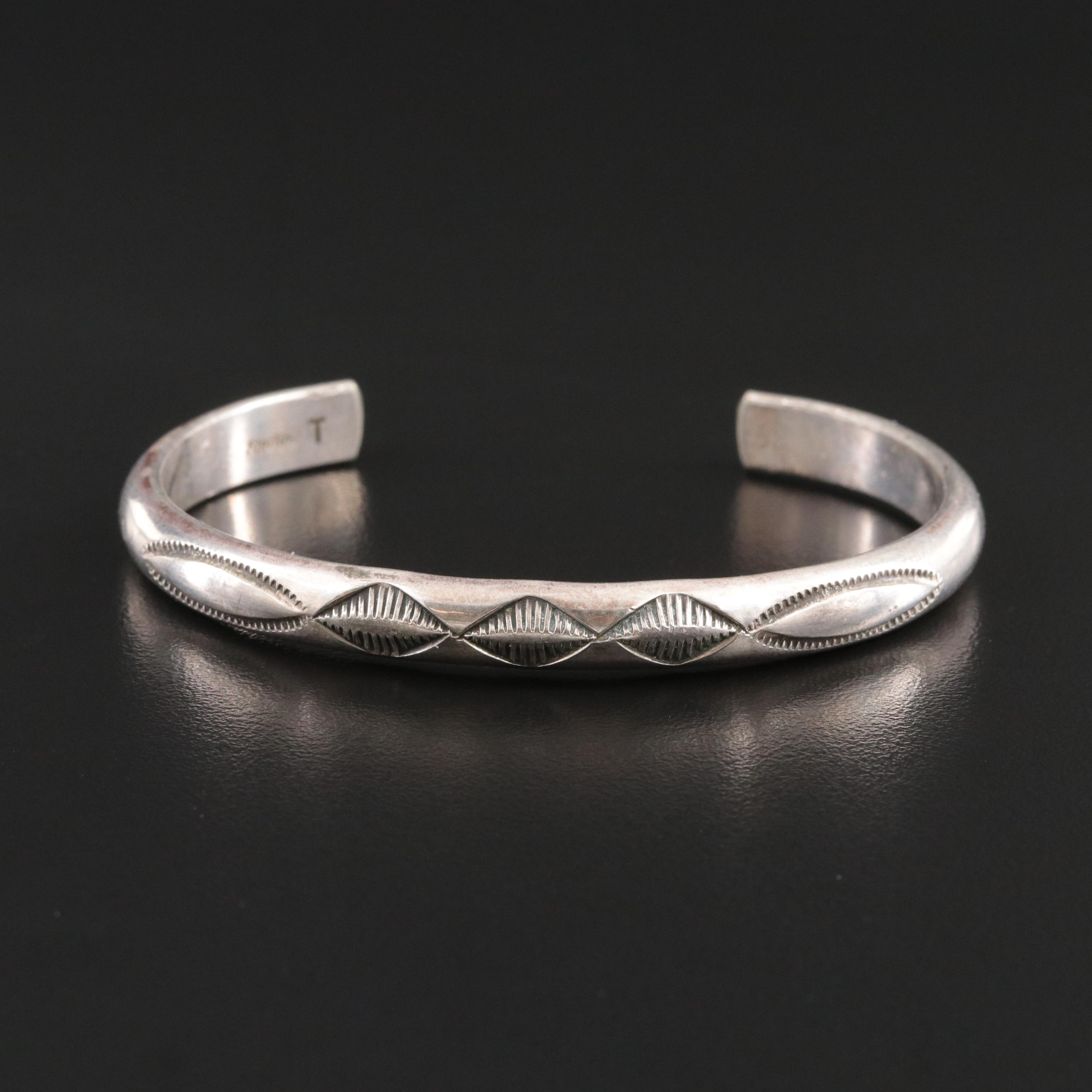 Southwestern Sterling Stampwork Cuff