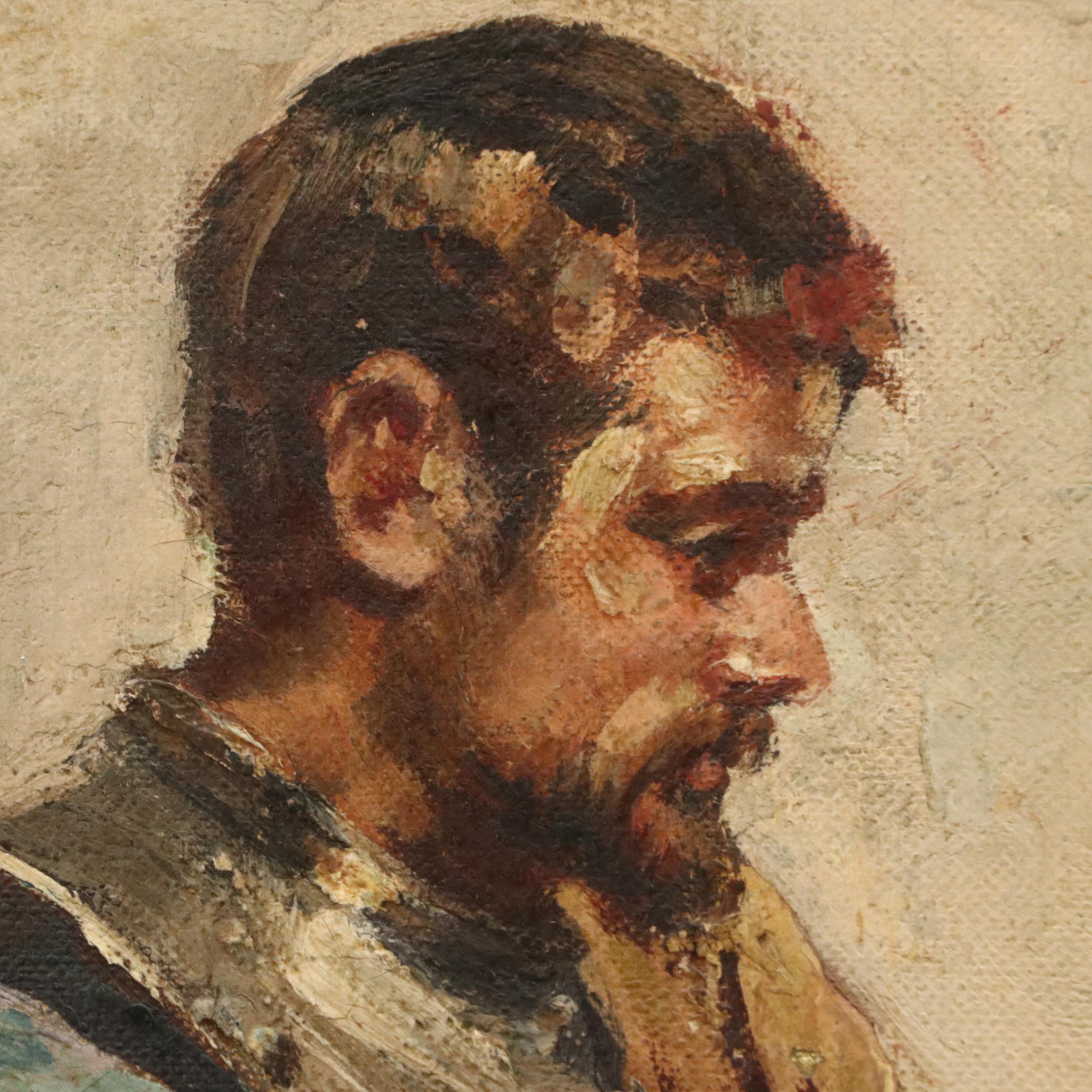 Spanish Oil Painting "Retour de Flandres" After Francisco Pradilla y Ortiz