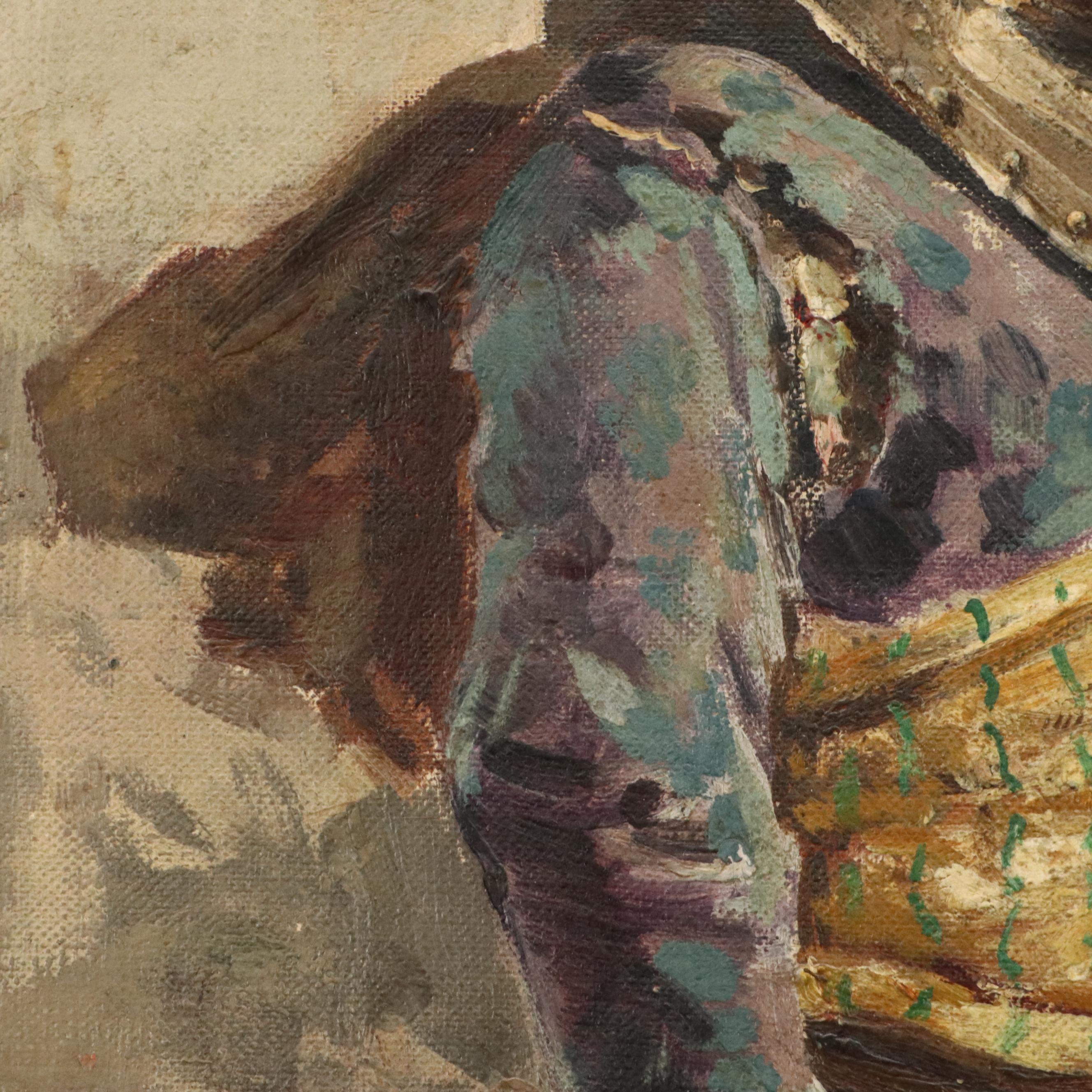 Spanish Oil Painting "Retour de Flandres" After Francisco Pradilla y Ortiz