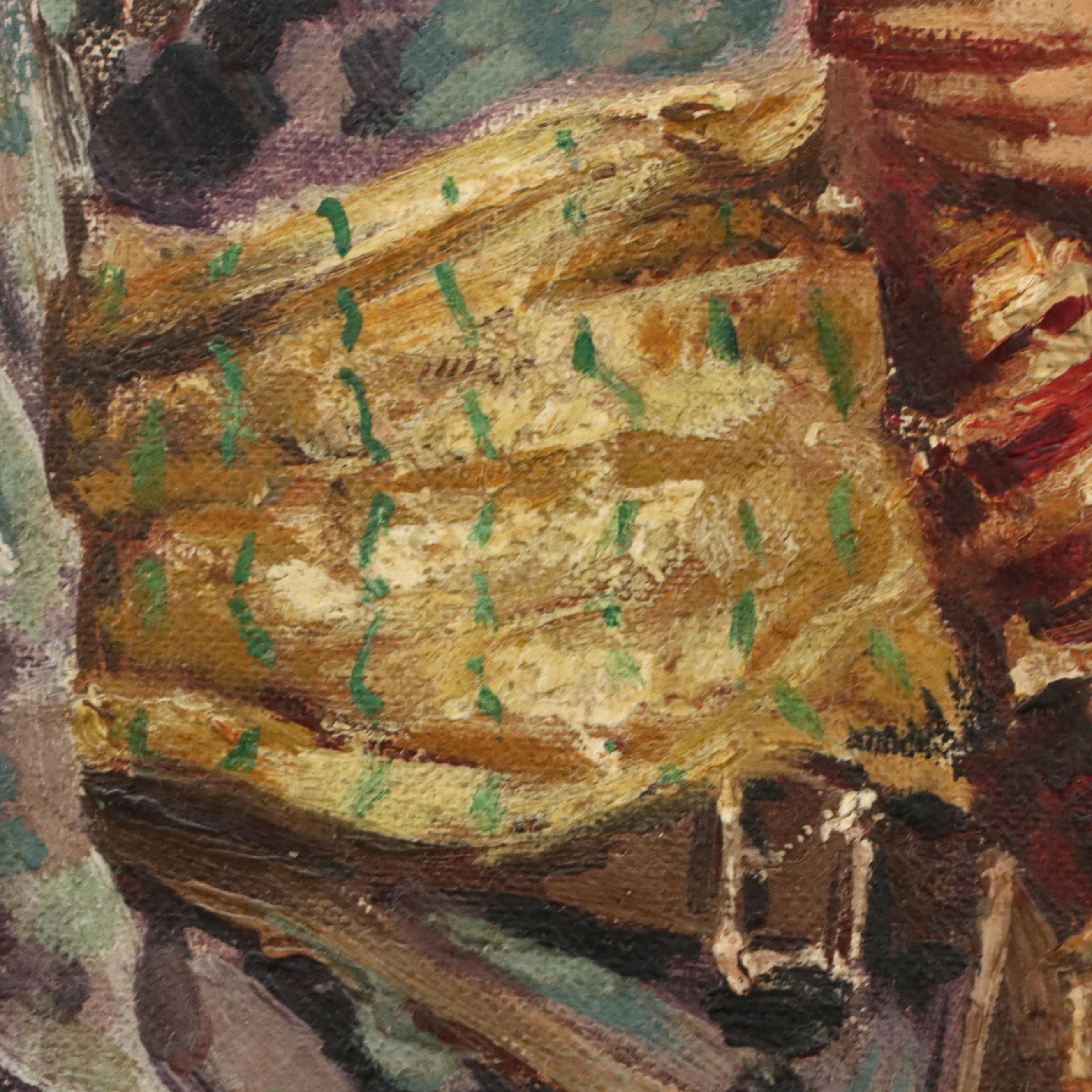 Spanish Oil Painting "Retour de Flandres" After Francisco Pradilla y Ortiz