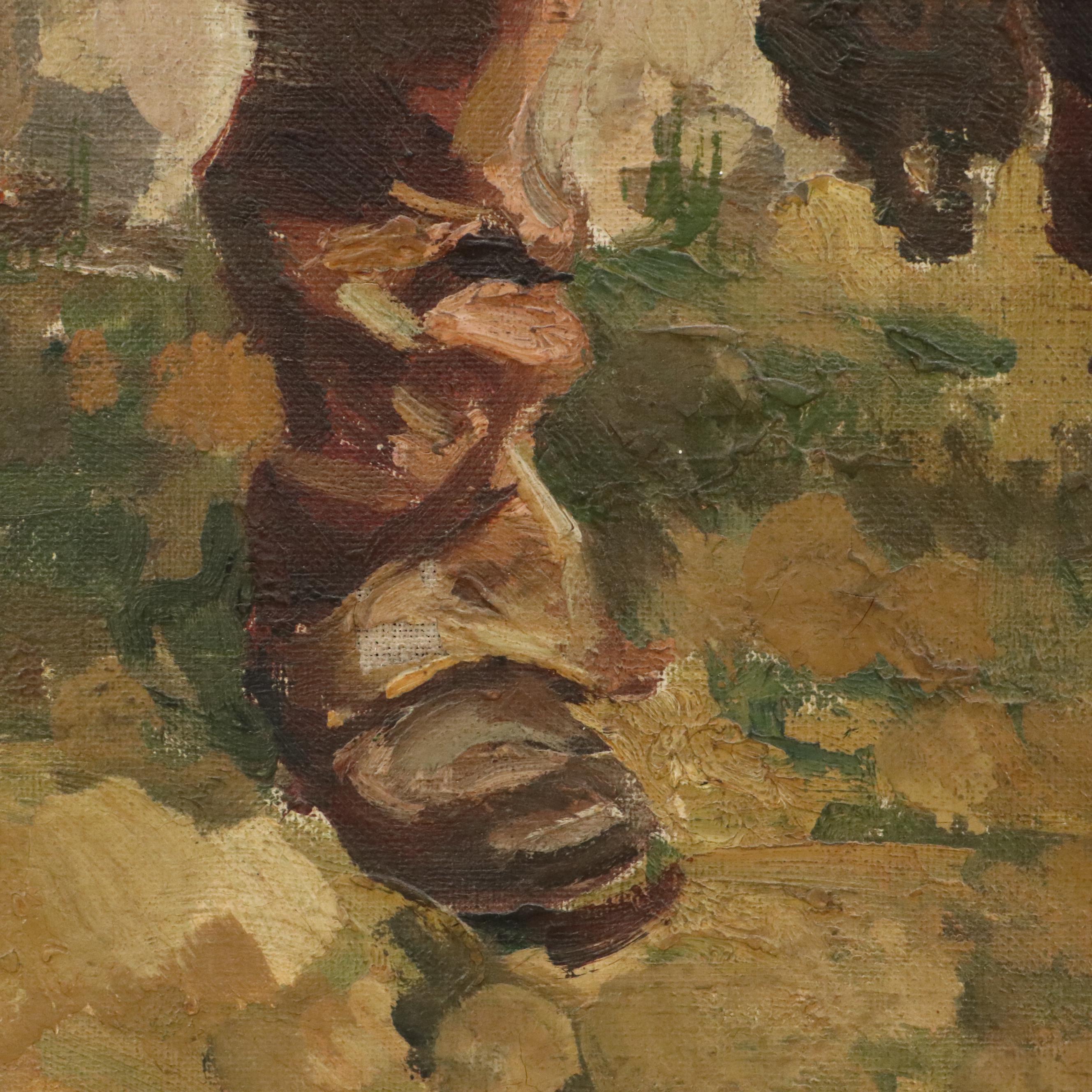 Spanish Oil Painting "Retour de Flandres" After Francisco Pradilla y Ortiz