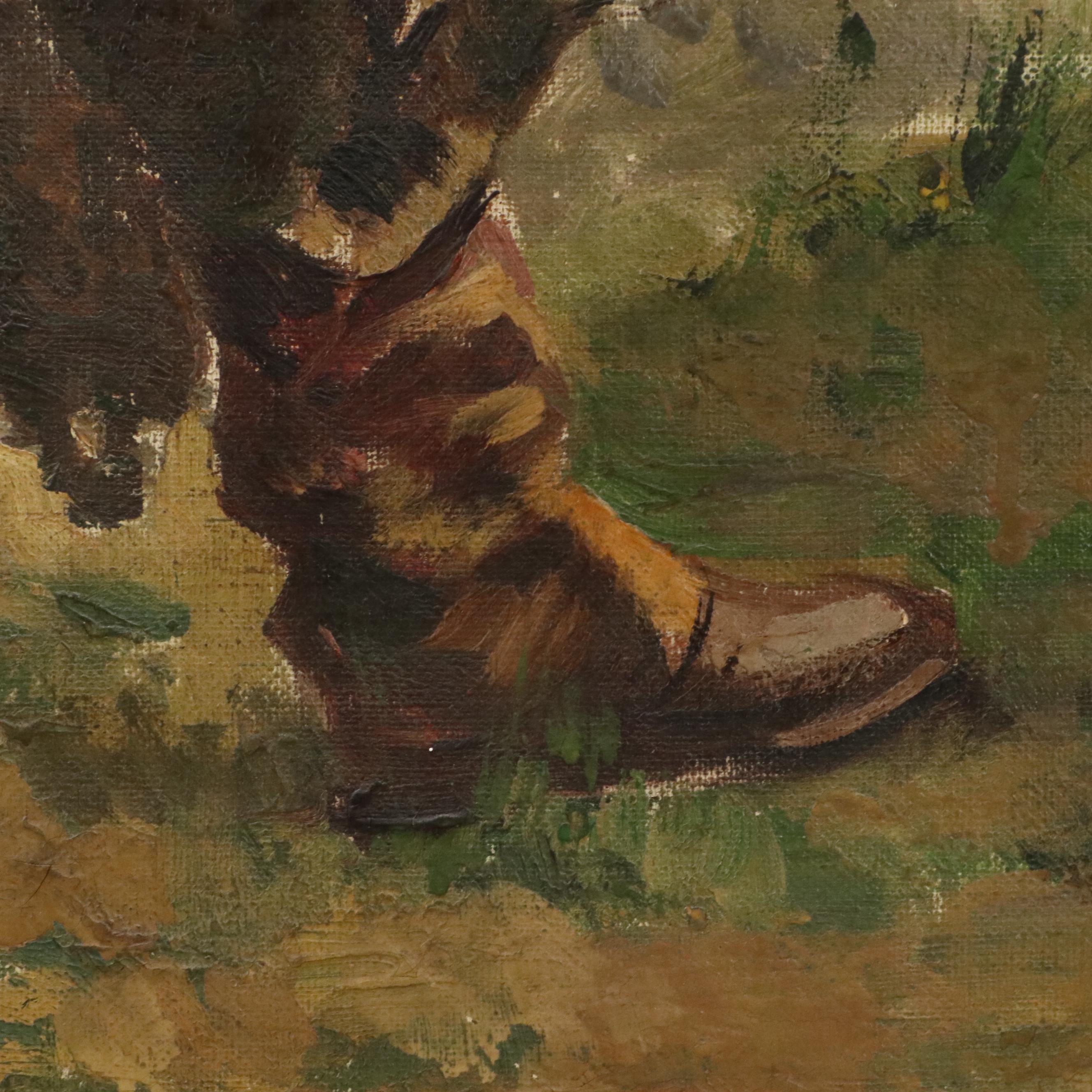 Spanish Oil Painting "Retour de Flandres" After Francisco Pradilla y Ortiz