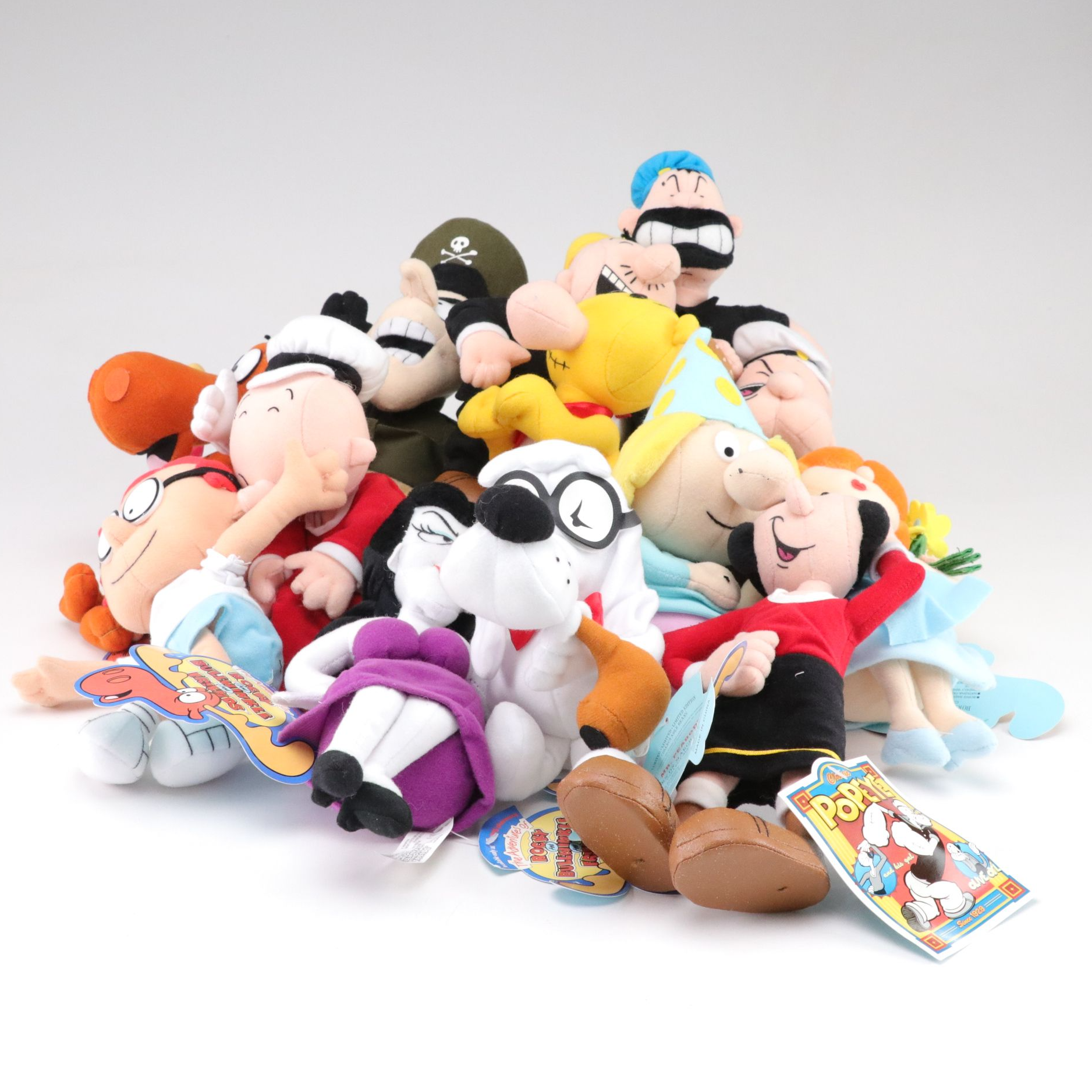 Popeye and Rocky & Bullwinkle Plush Toy Collection