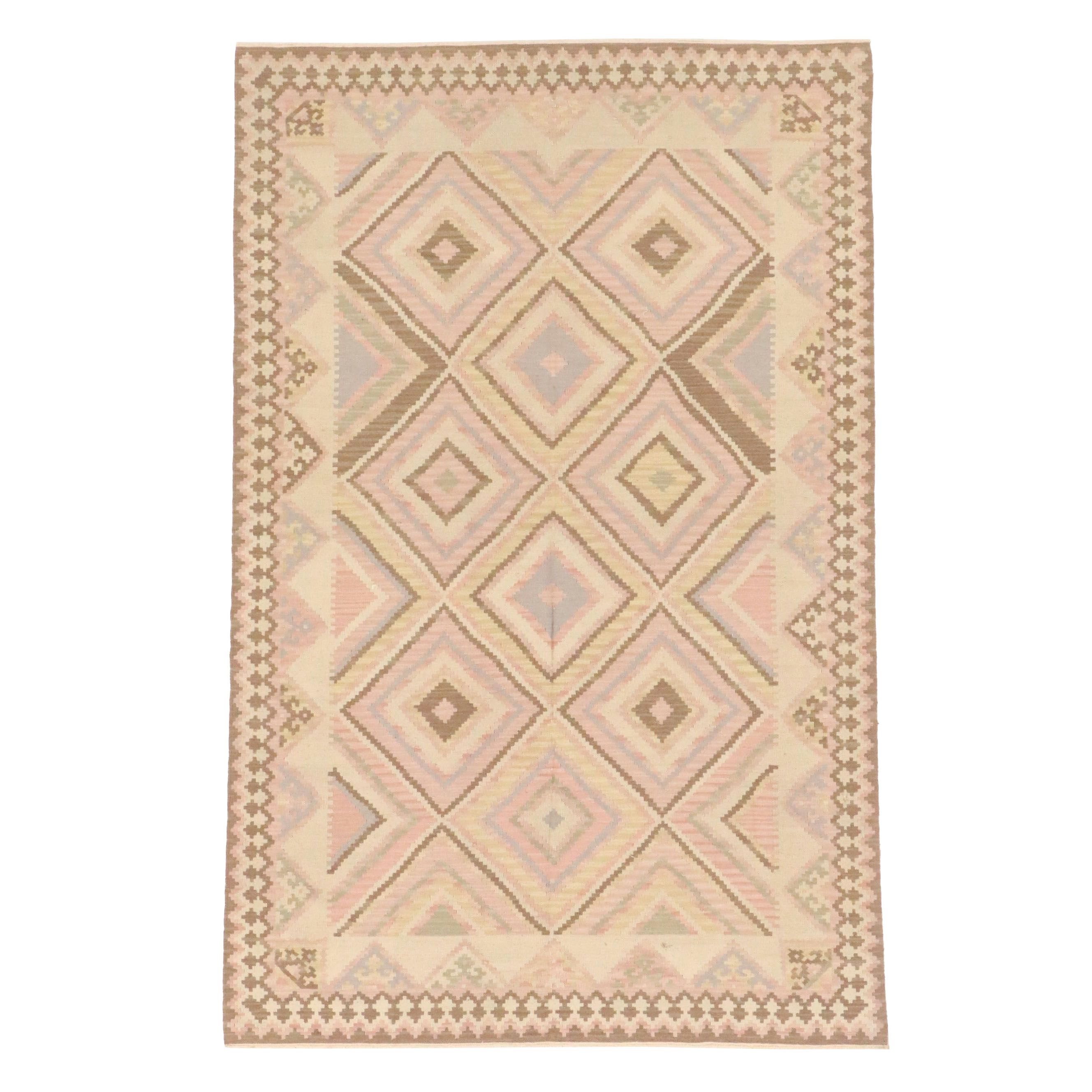 5'8 x 8'10 Handwoven Pakistani Kilim Area Rug