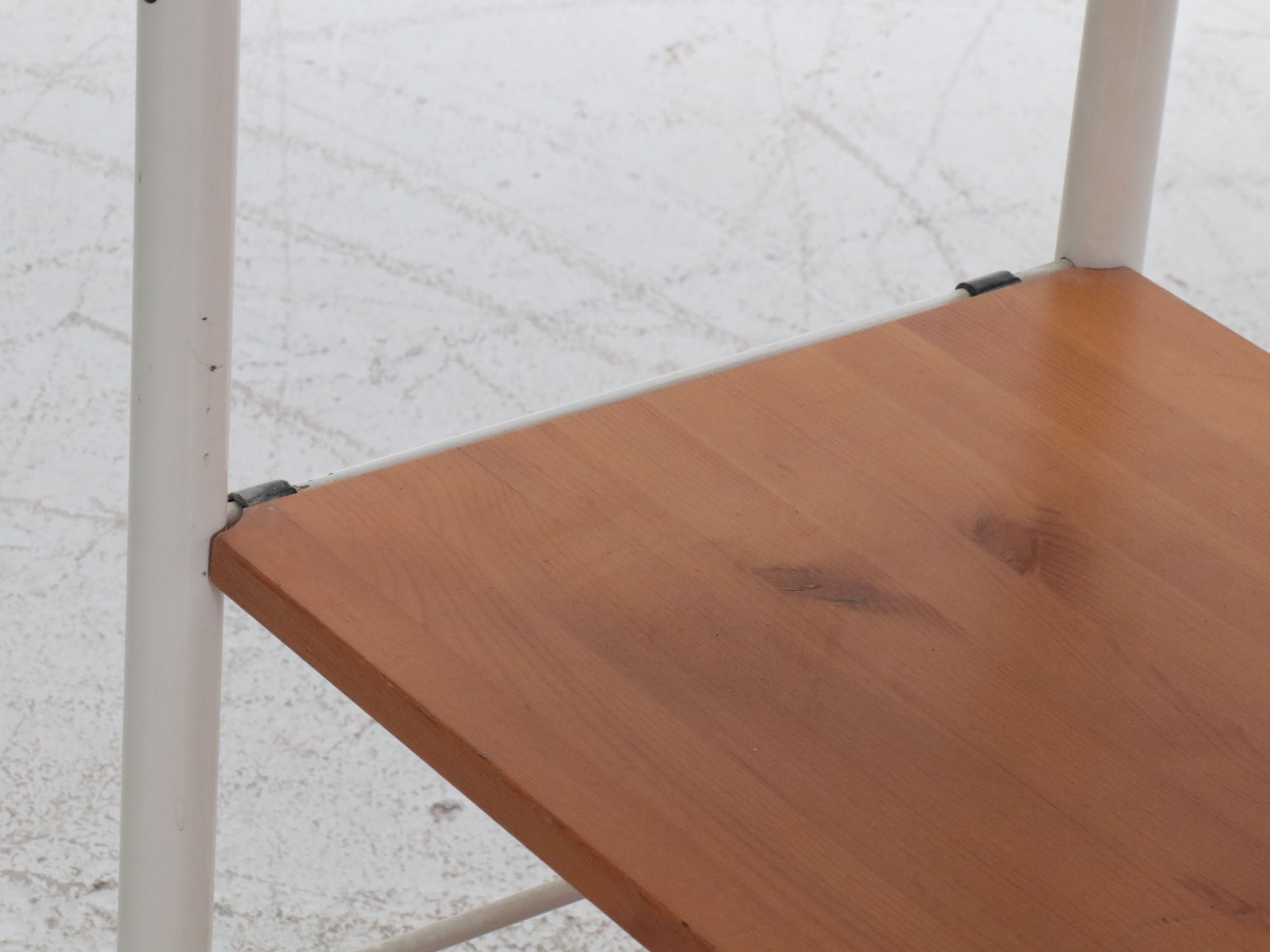 Two Contemporary Industrial Style Wood and Tubular Metal Bookcases