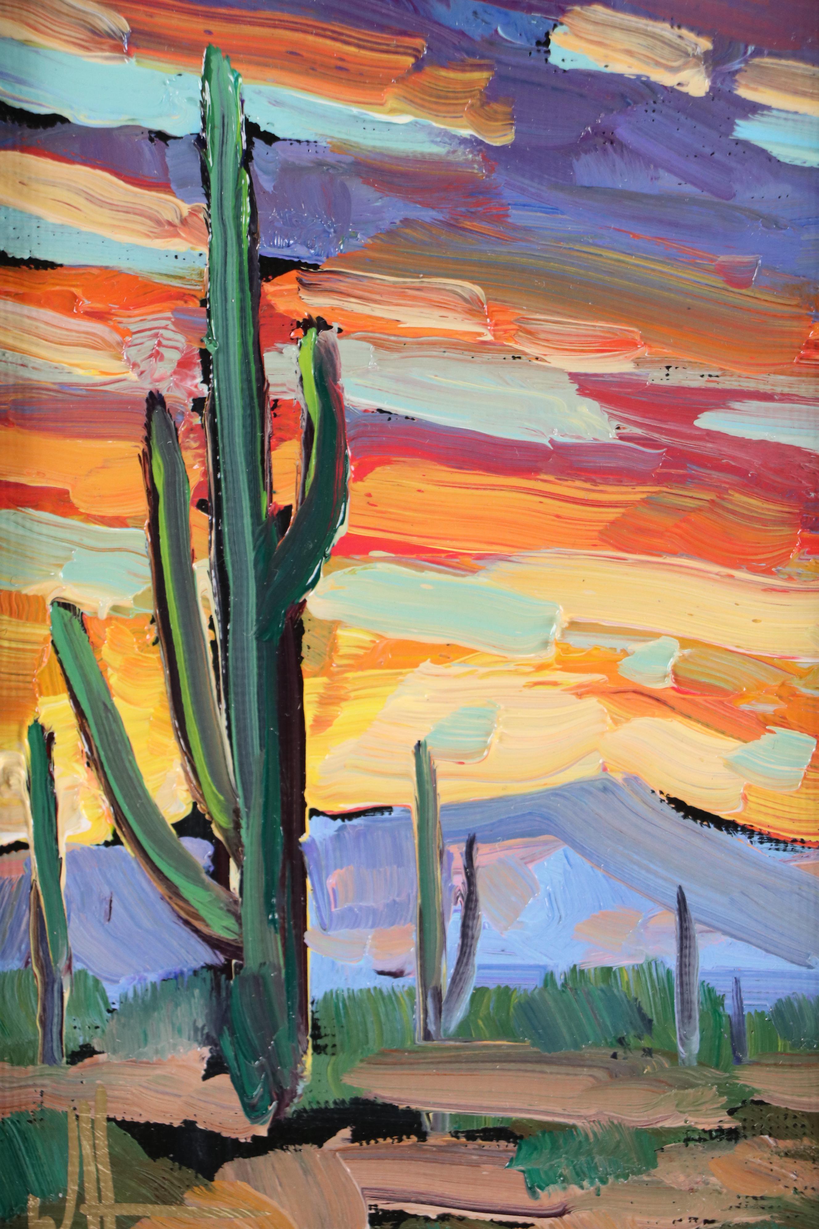 William Hawkins Southwestern Landscape Oil Painting, 21st Century