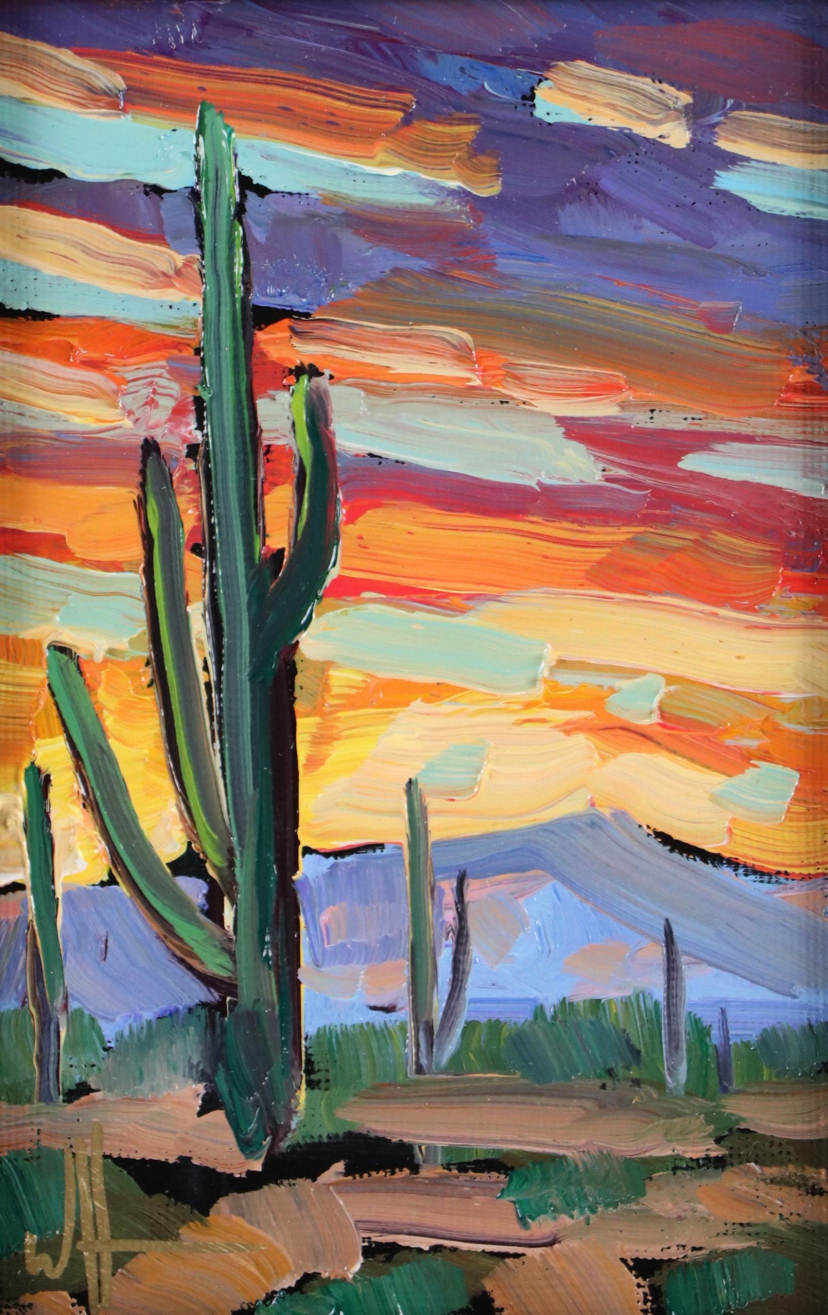 William Hawkins Southwestern Landscape Oil Painting, 21st Century