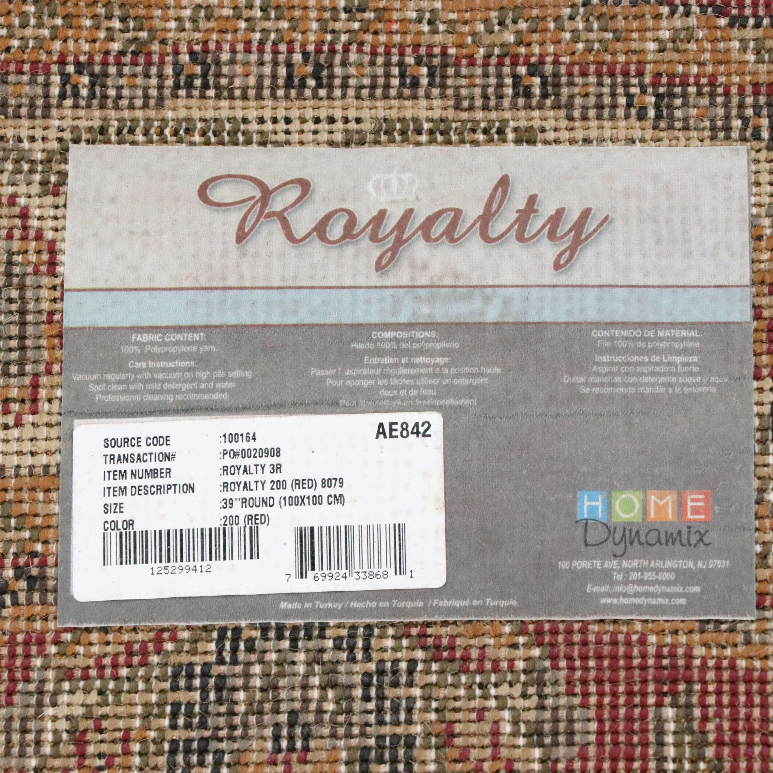 3'3 Round Machine Made Home Dynamix "Royalty" Accent Rug