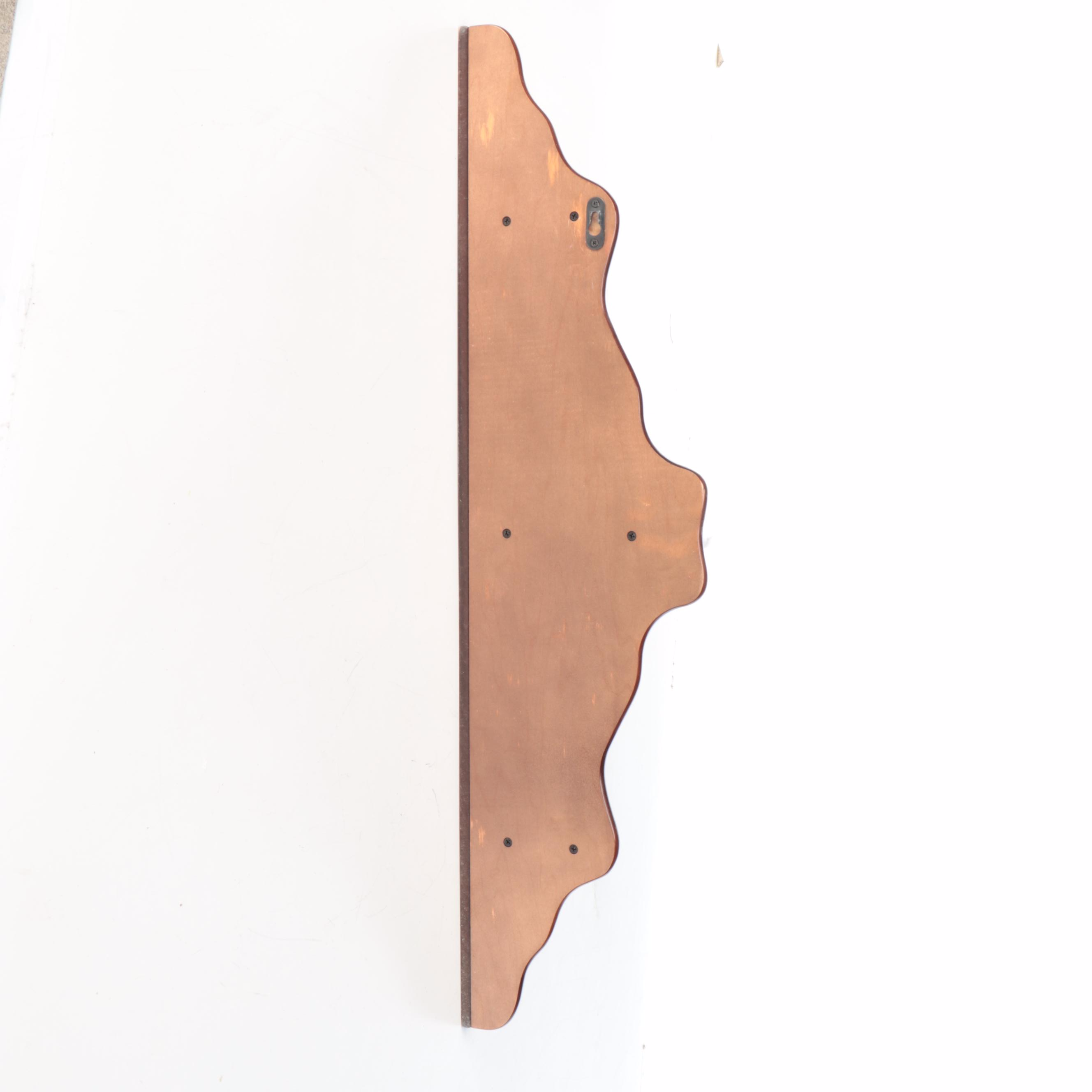 The Bombay Company Curved Mahogany Curio Cabinets and Shelf