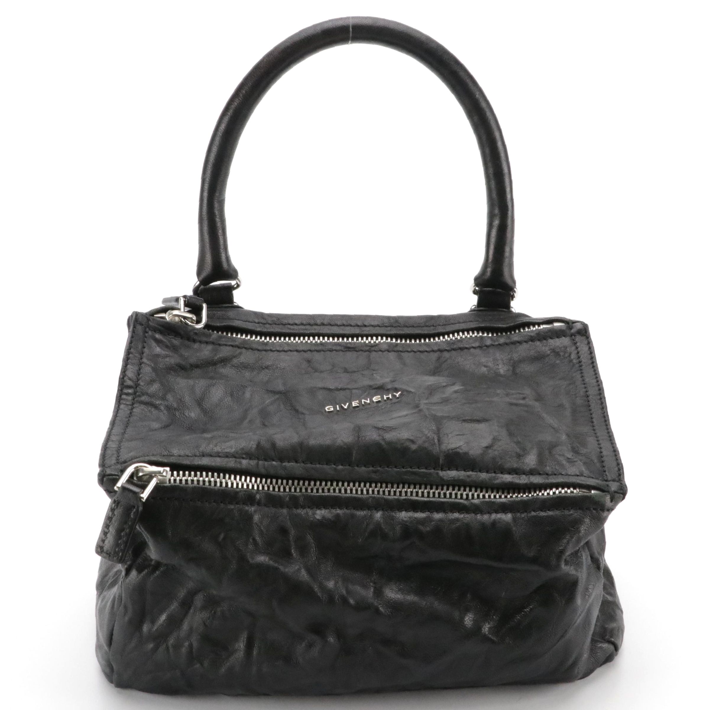Givenchy Pandora Handbag in Black Crinkled Sheep Leather