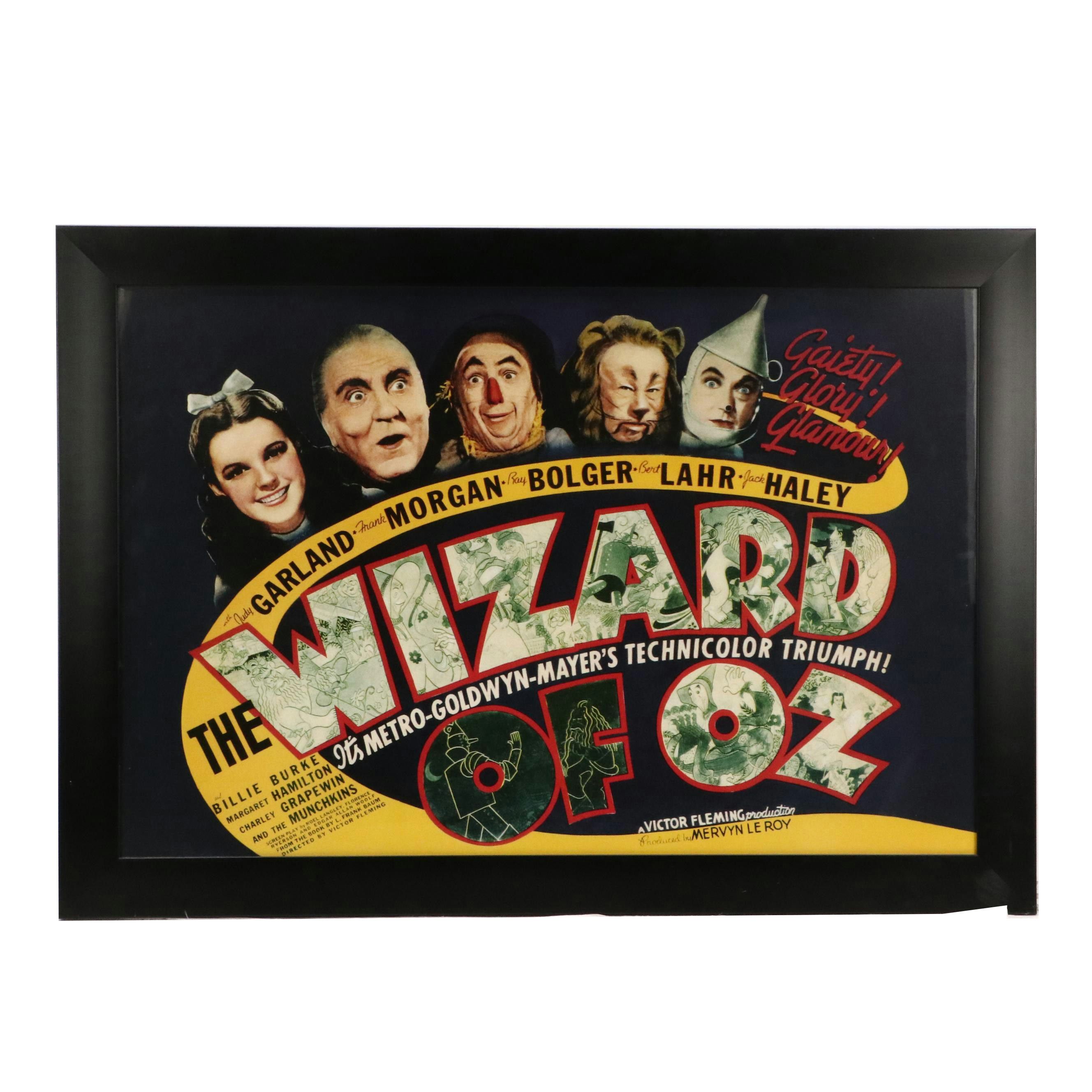 Reproduction "The Wizard of Oz" Offset Lithograph Poster