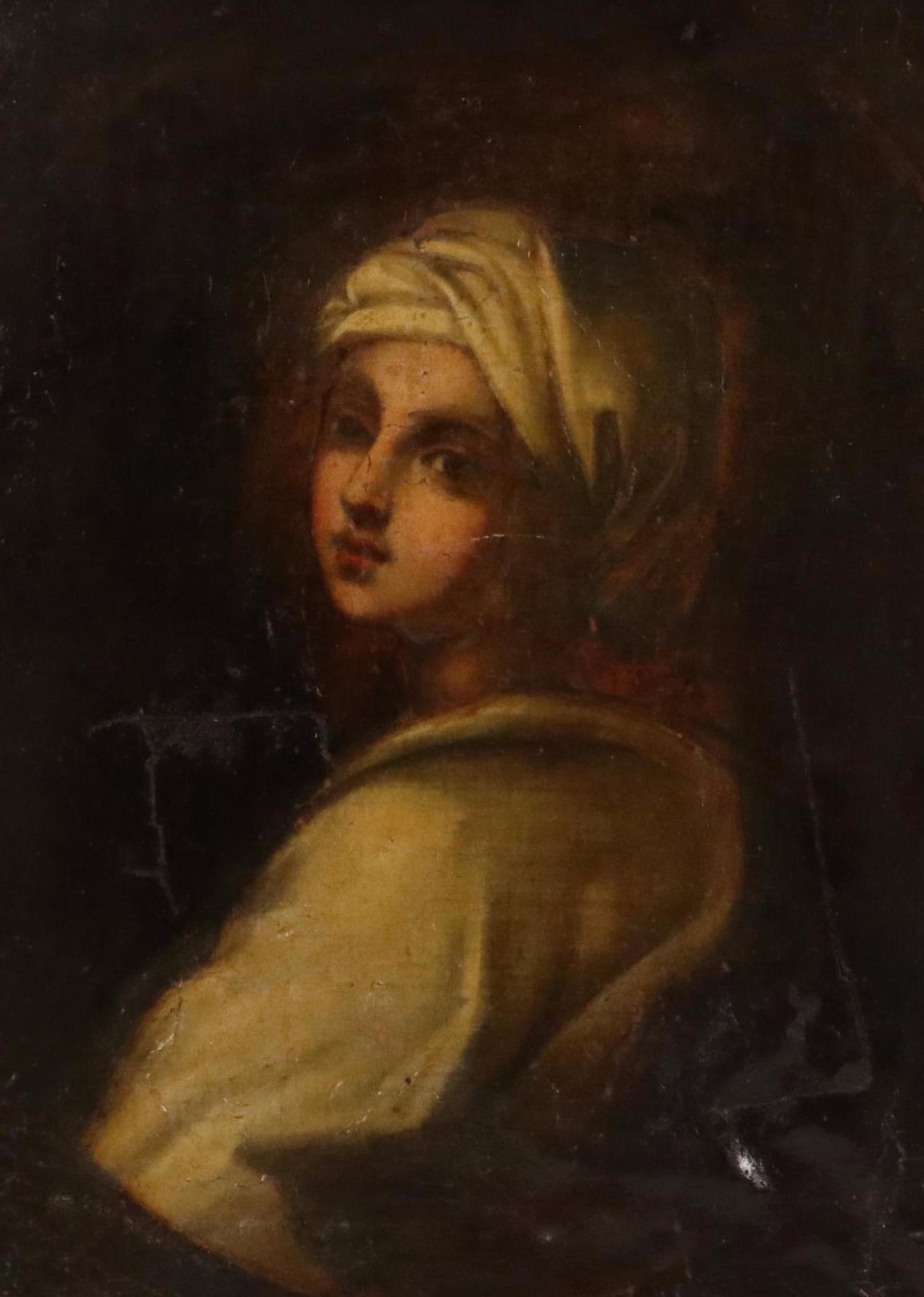 Grand Tour Copy Oil Portrait of Beatrice Cenci, 19th Century