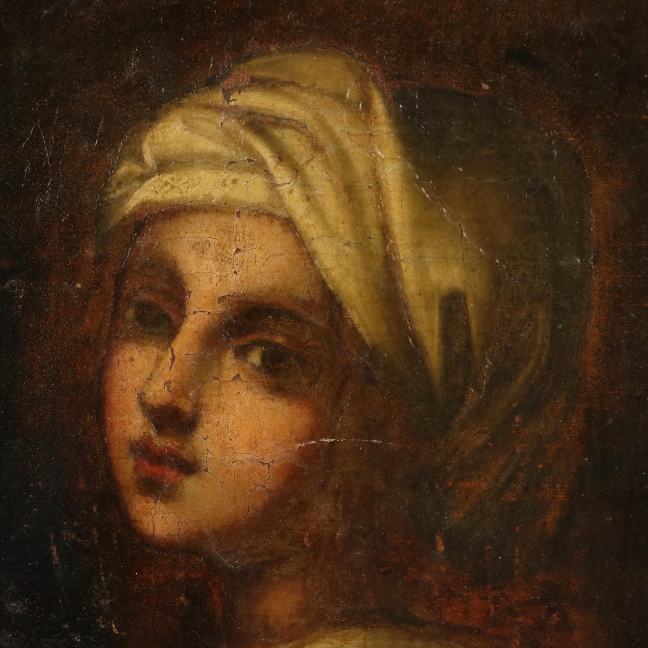 Grand Tour Copy Oil Portrait of Beatrice Cenci, 19th Century