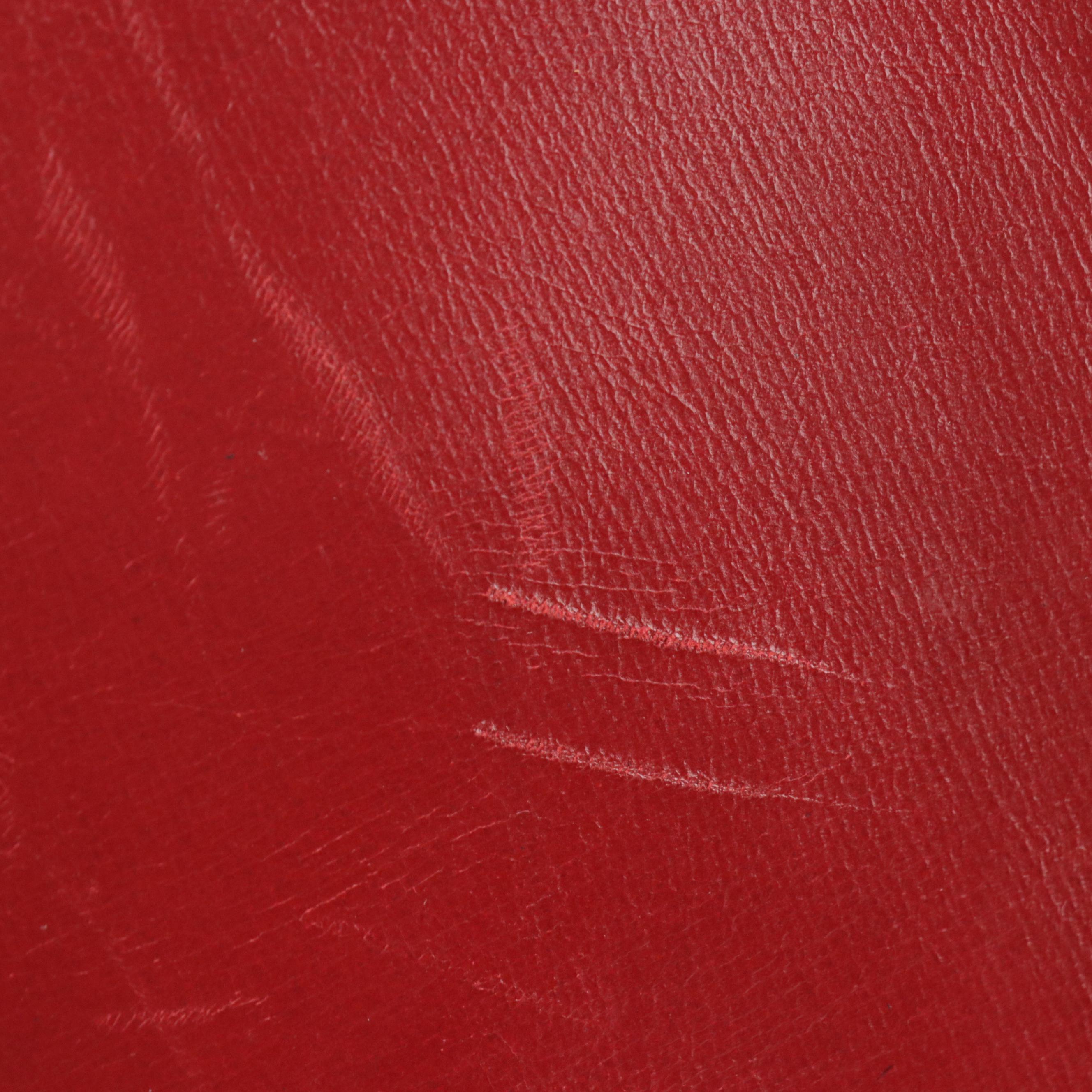 Tiffany & Co. Vintage Red Leather Chain Strap Tote Bag