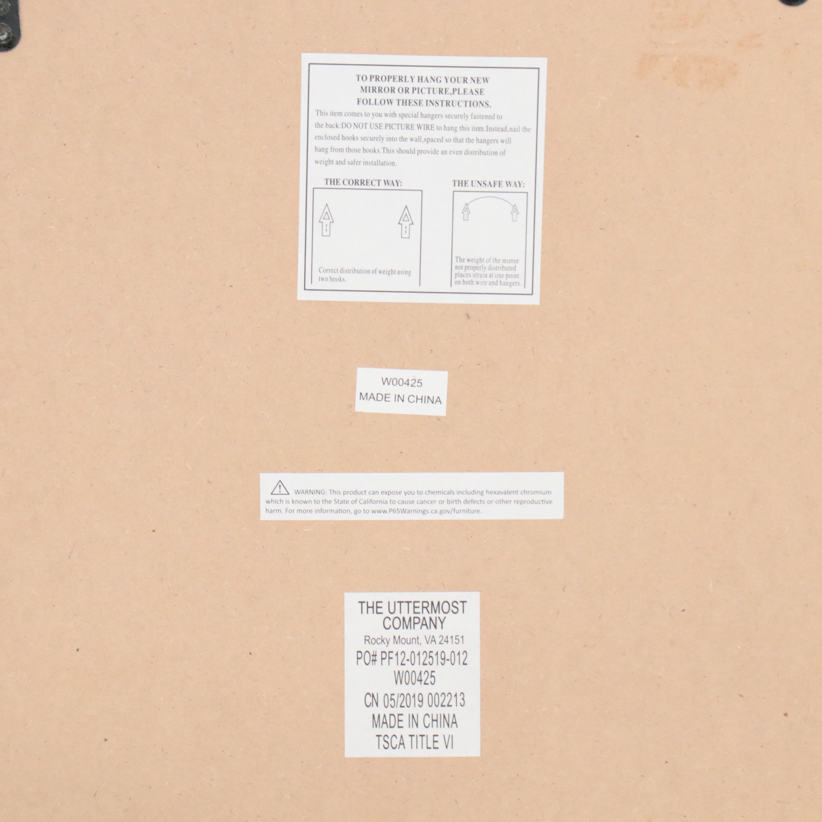 Uttermost Pewter Finish Oval Wall Mirror with Beaded Trim, 2019