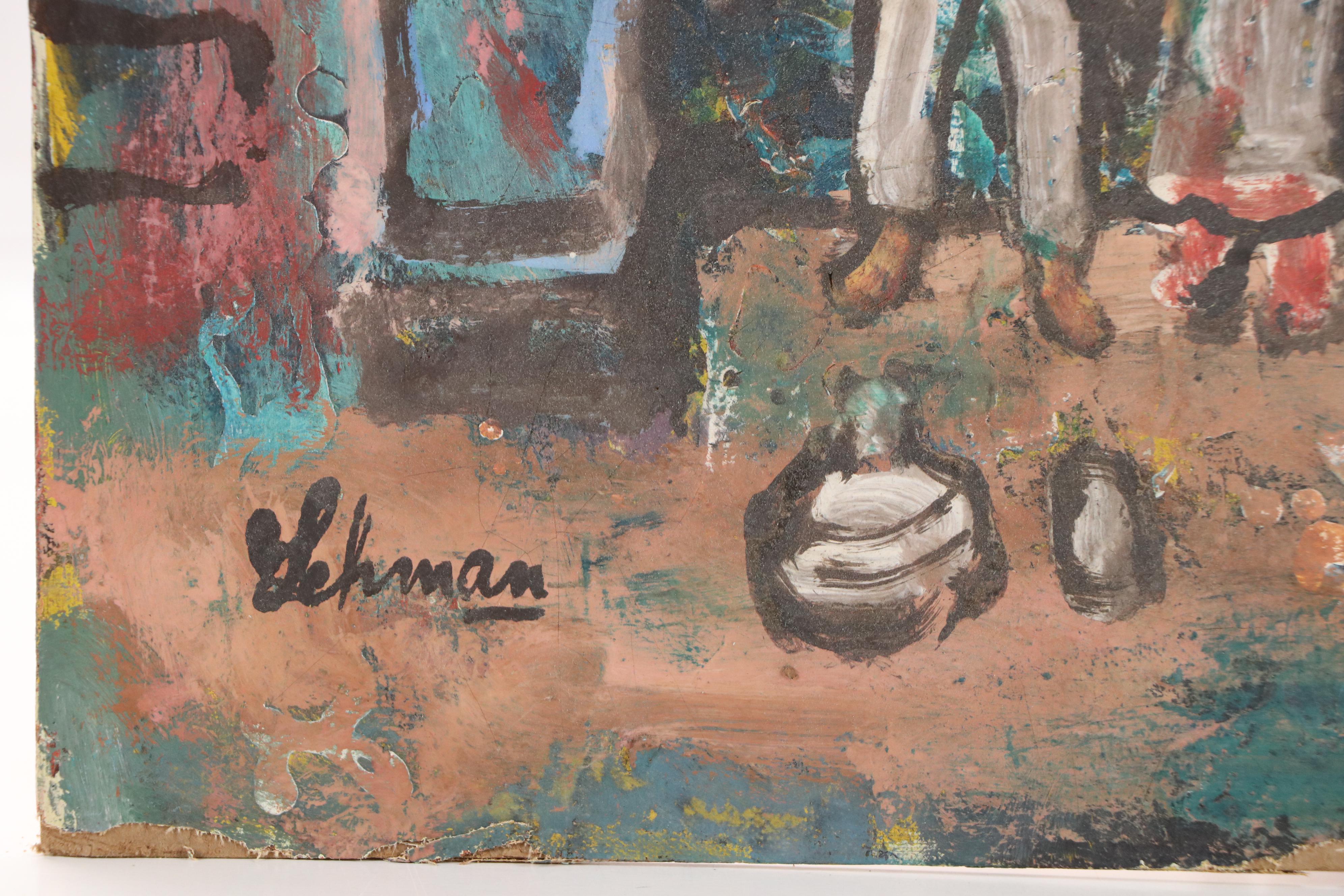 Irving Lehman Oil Painting "San Miguel No 2," Mid-20th Century