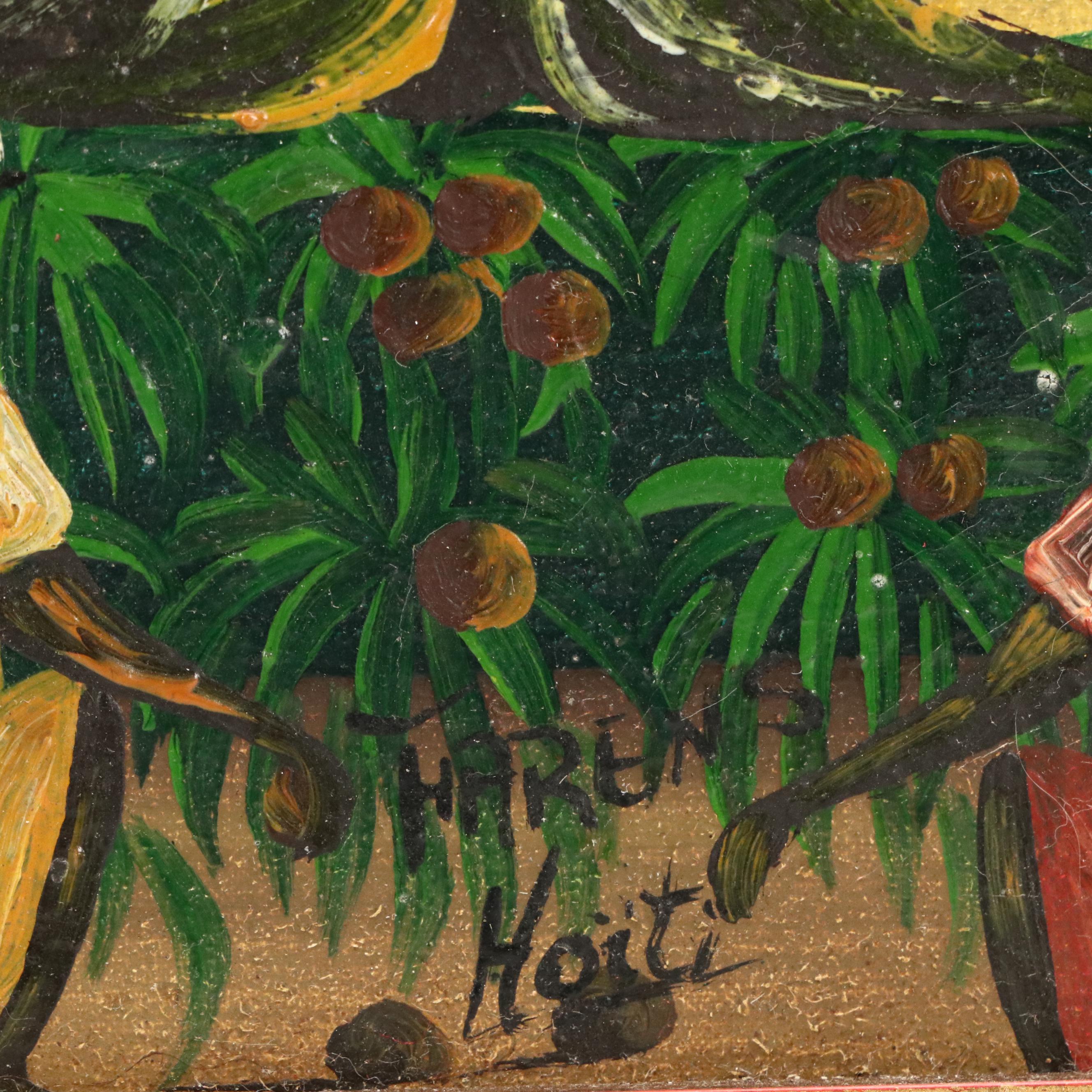 Haitian Harvest Landscape Oil Painting