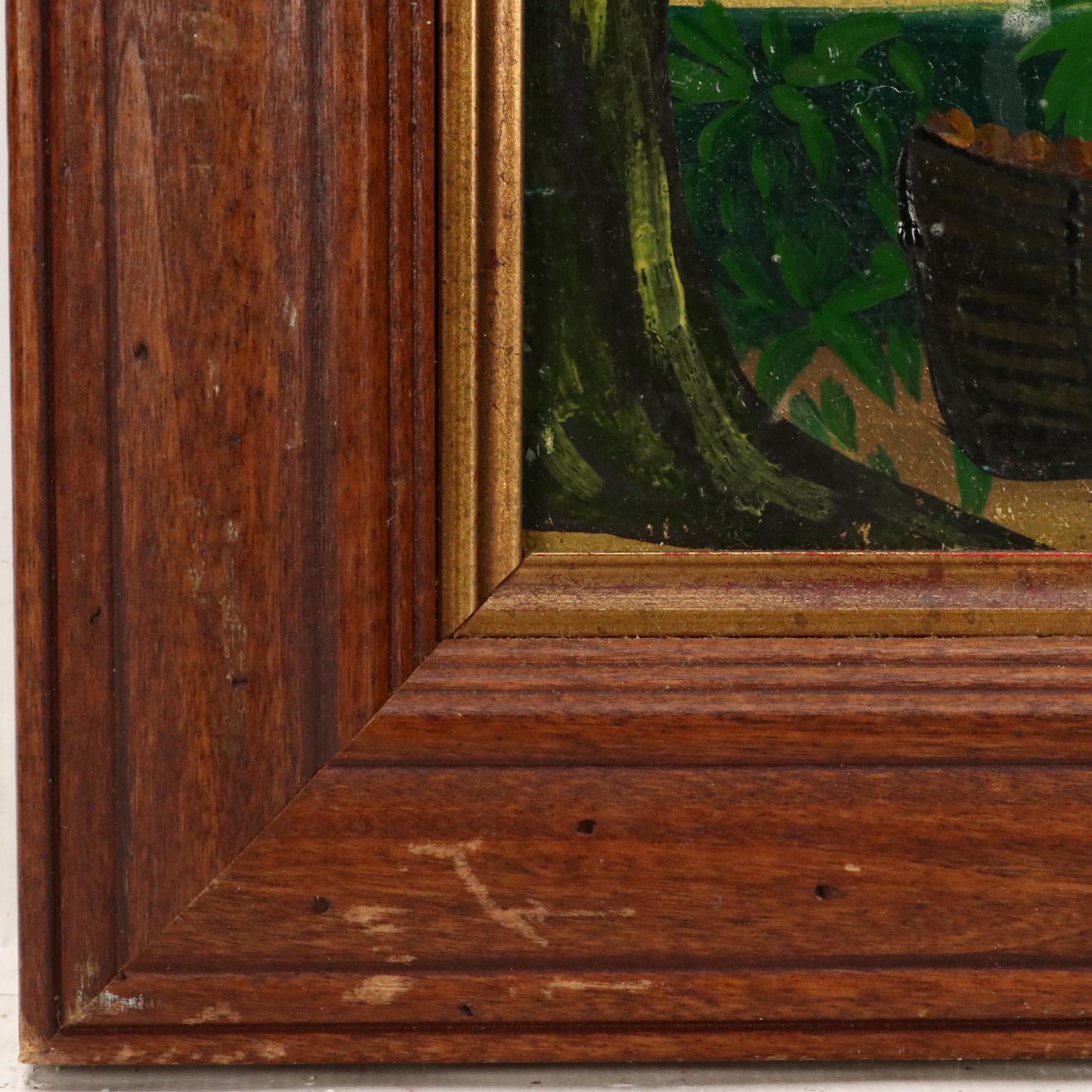 Haitian Harvest Landscape Oil Painting