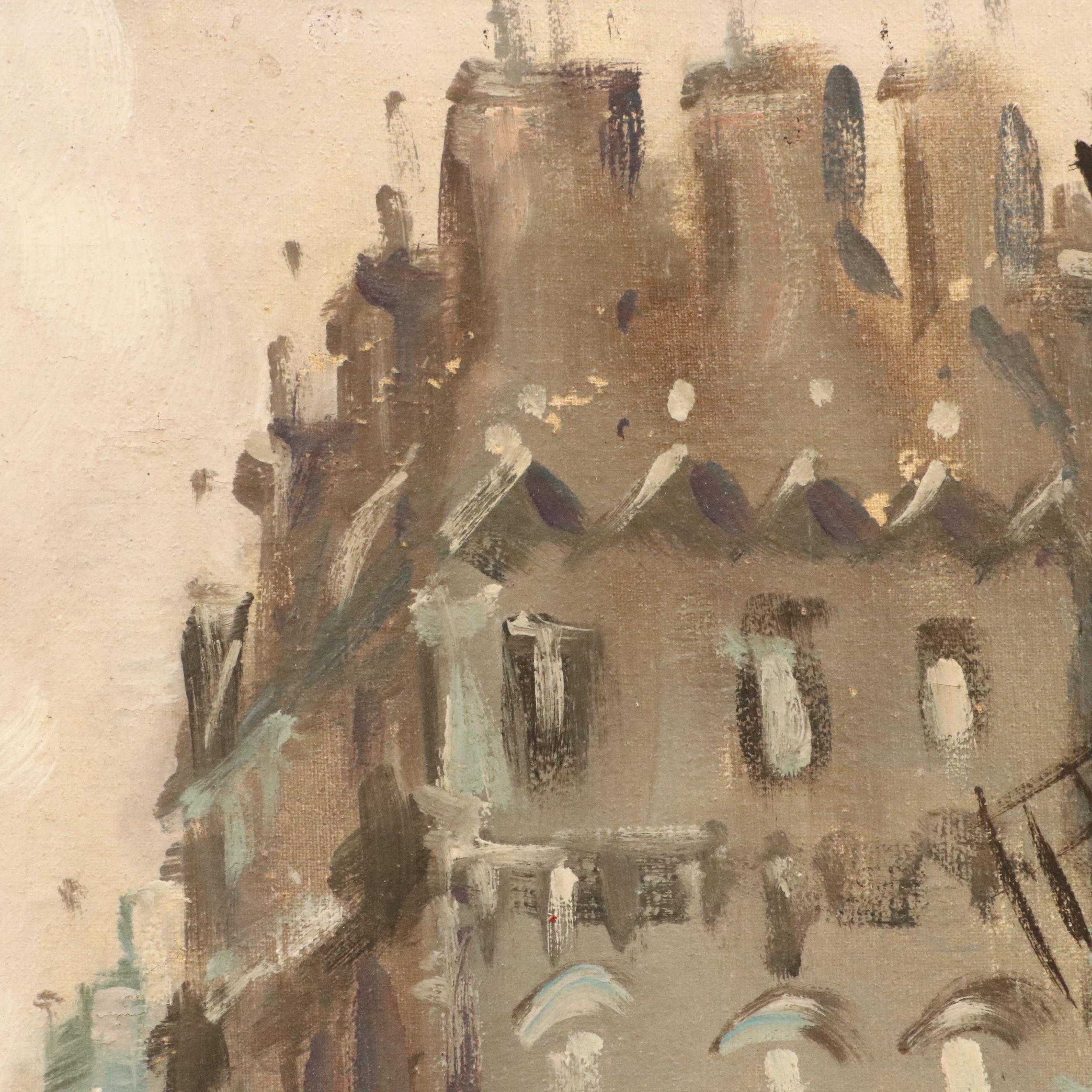 Marchand Parisian Cityscape Oil Painting