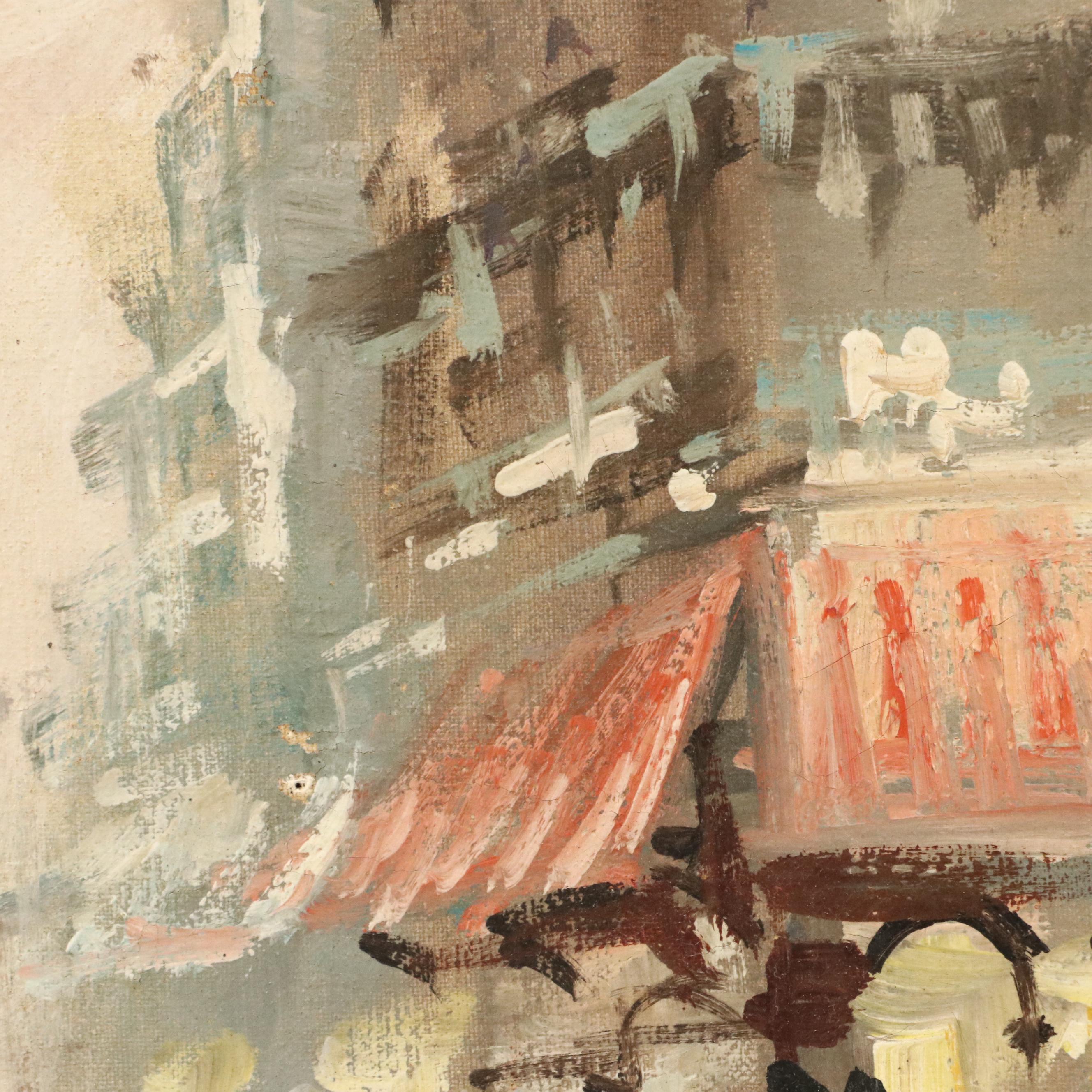 Marchand Parisian Cityscape Oil Painting