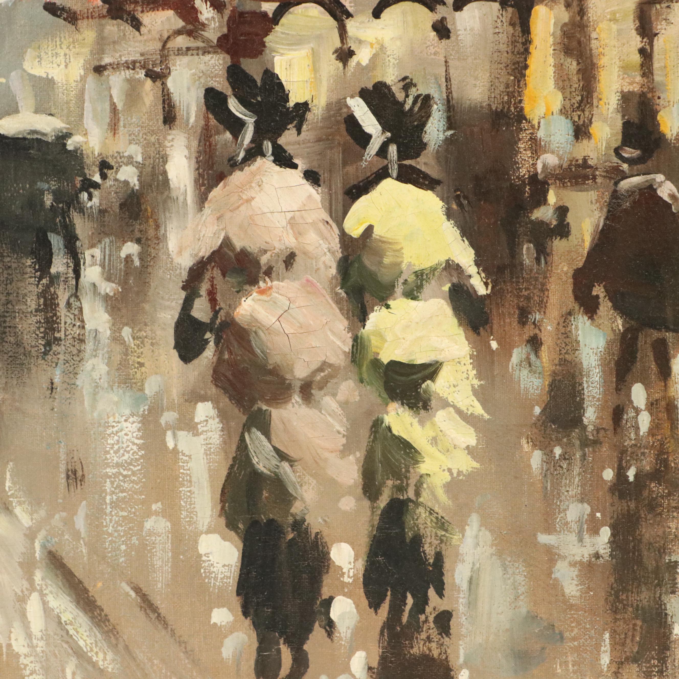 Marchand Parisian Cityscape Oil Painting