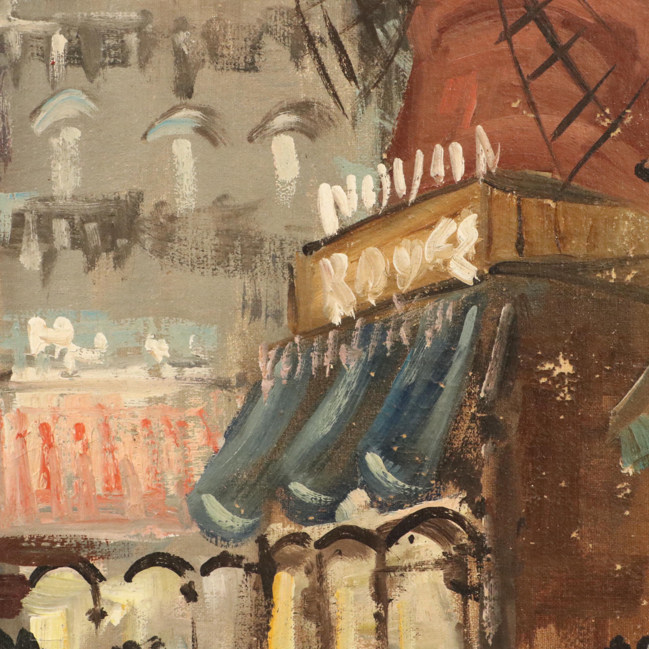 Marchand Parisian Cityscape Oil Painting