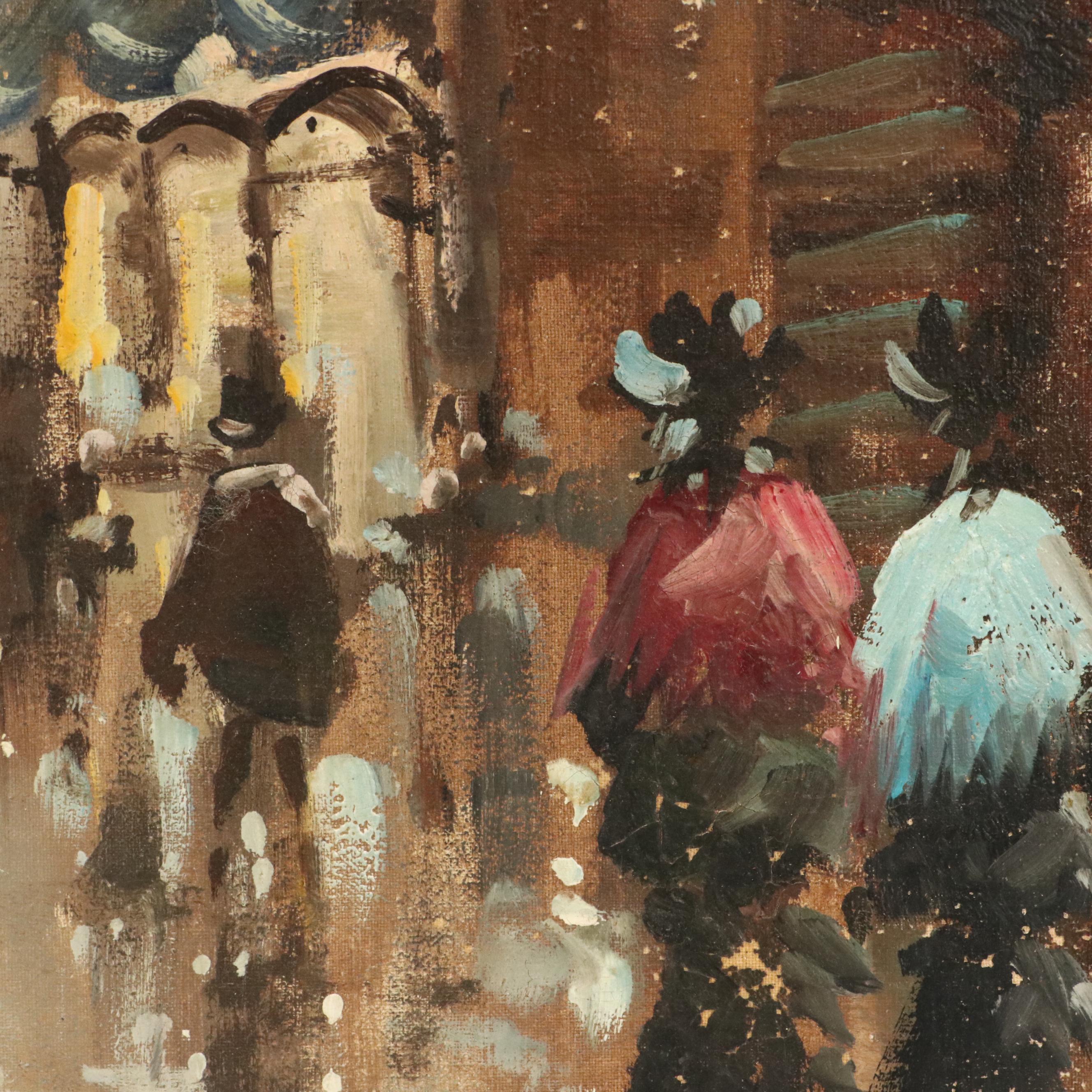 Marchand Parisian Cityscape Oil Painting