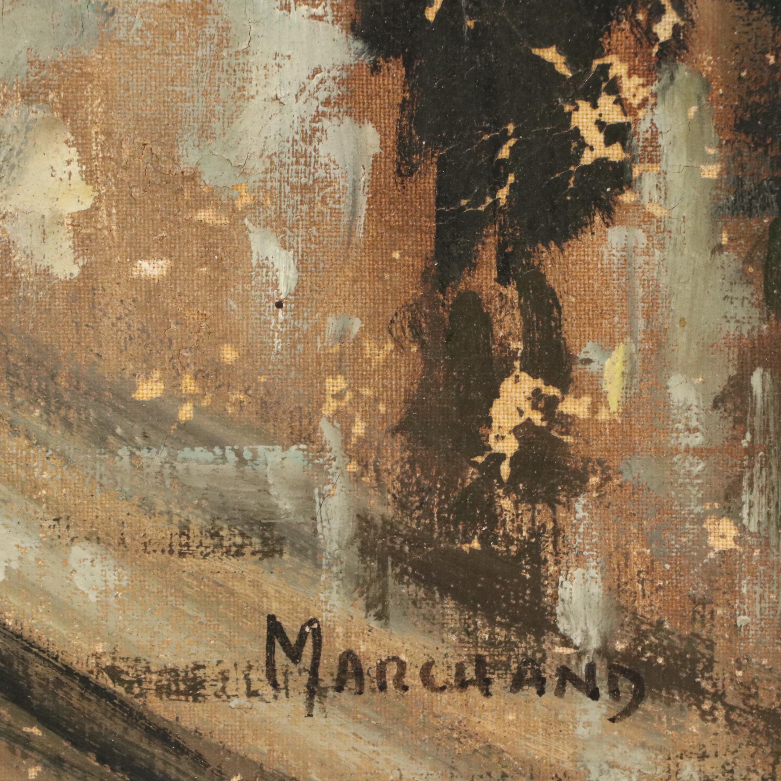 Marchand Parisian Cityscape Oil Painting