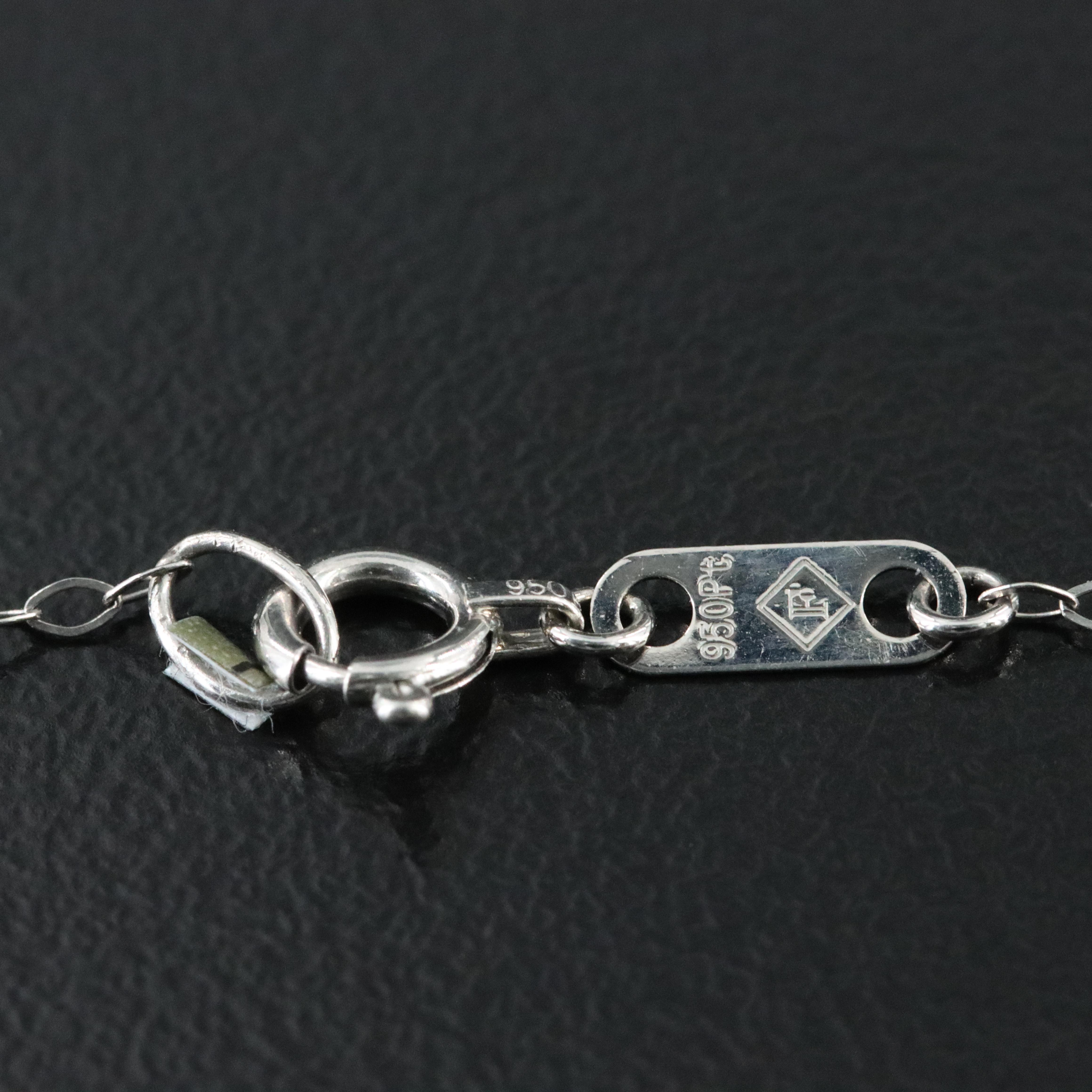 Platinum Haüyne and Diamond Flower Pendant Necklace