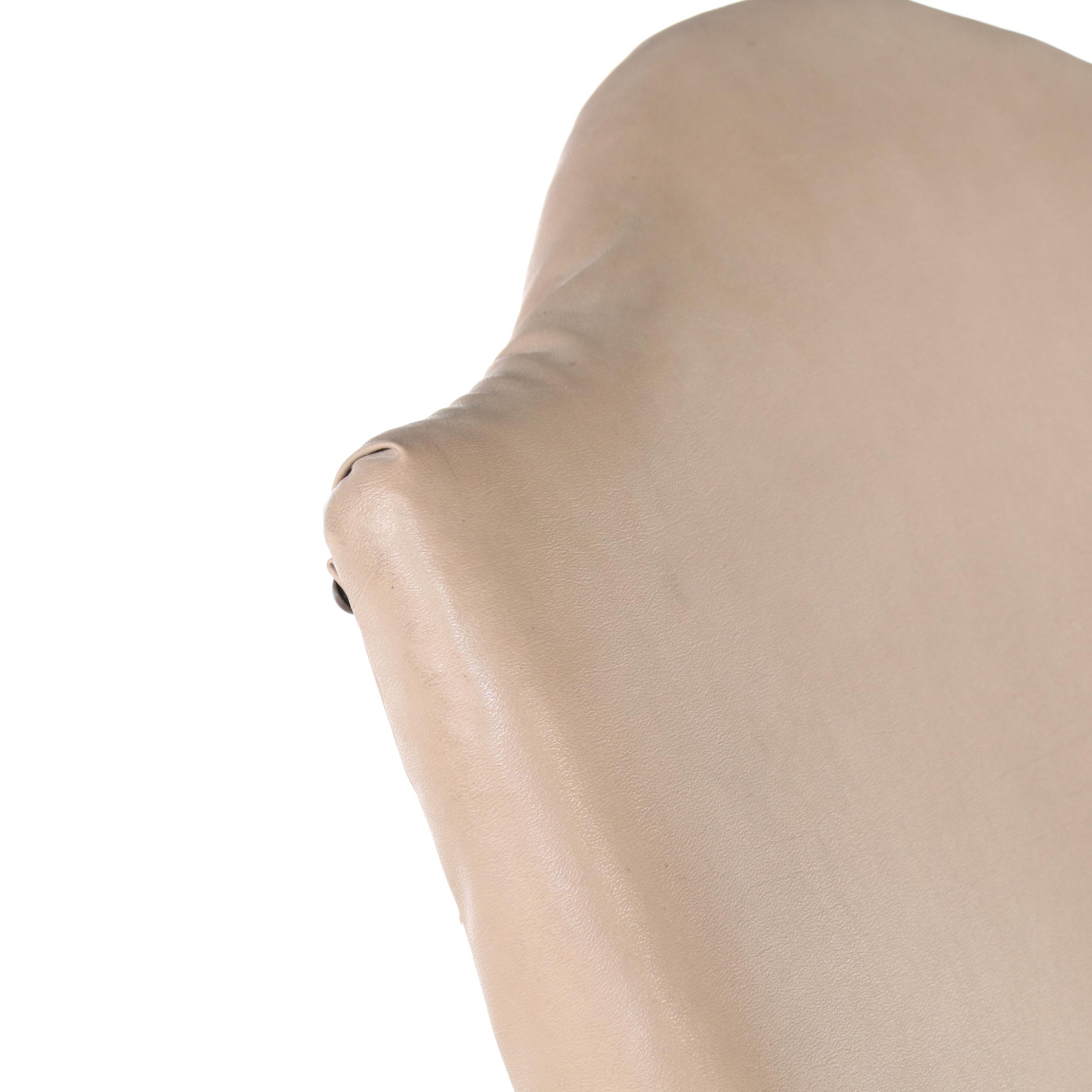 Victorian Jacobean Revival Faux Leather Upholstered Wood Rocking Chair