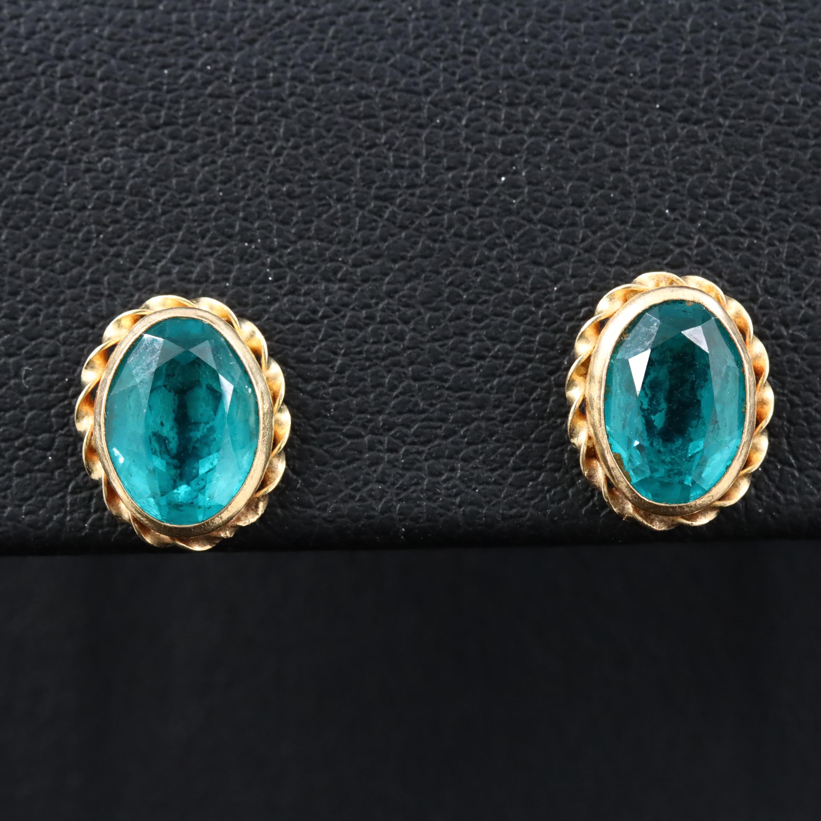 14K Glass Earrings