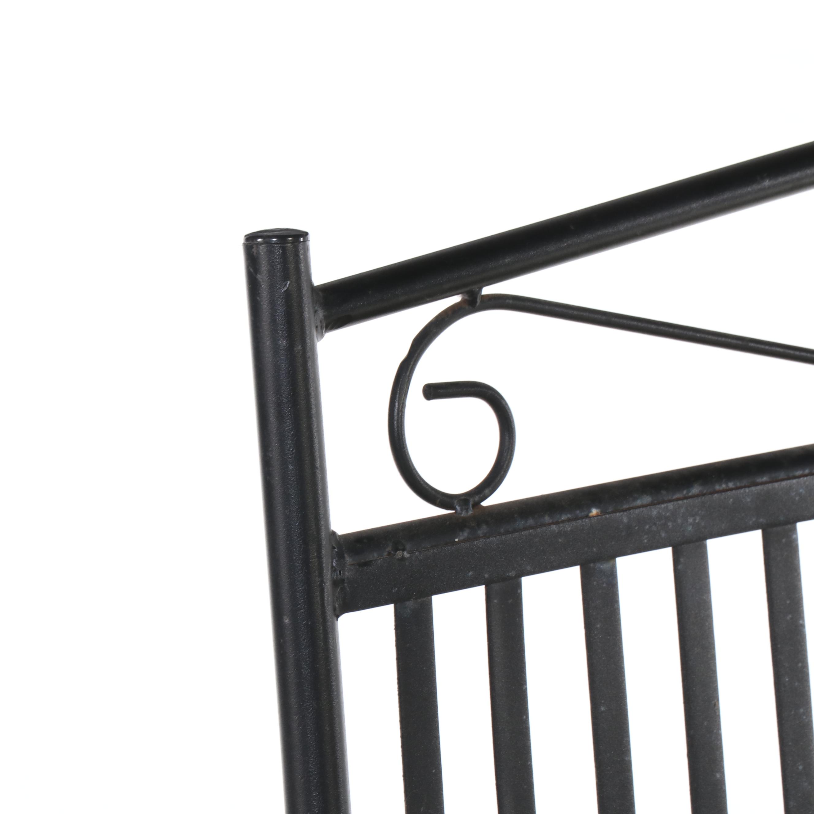 Contemporary Metal Patio Glider Bench with Grandinroad Cushion