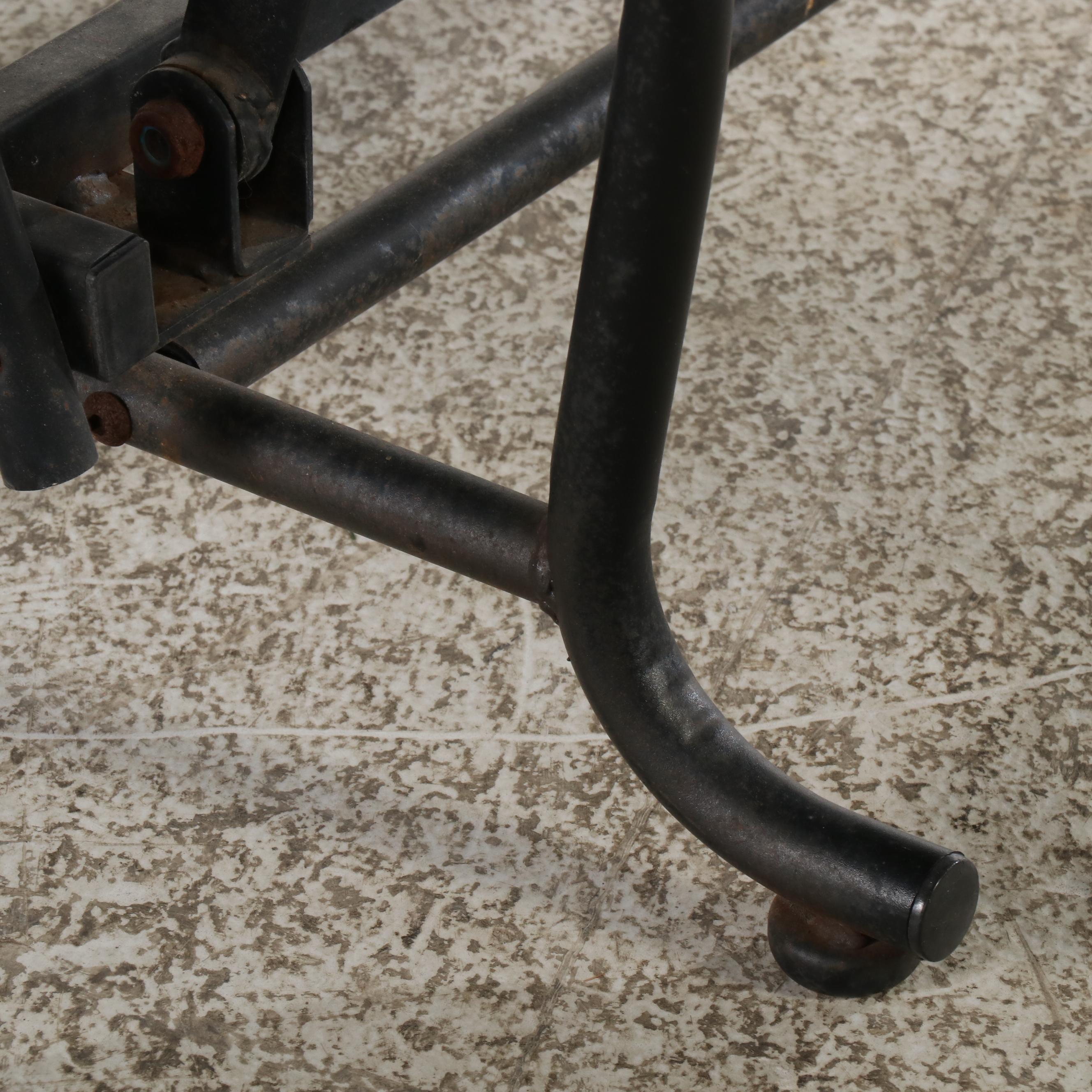 Contemporary Metal Patio Glider Bench with Grandinroad Cushion