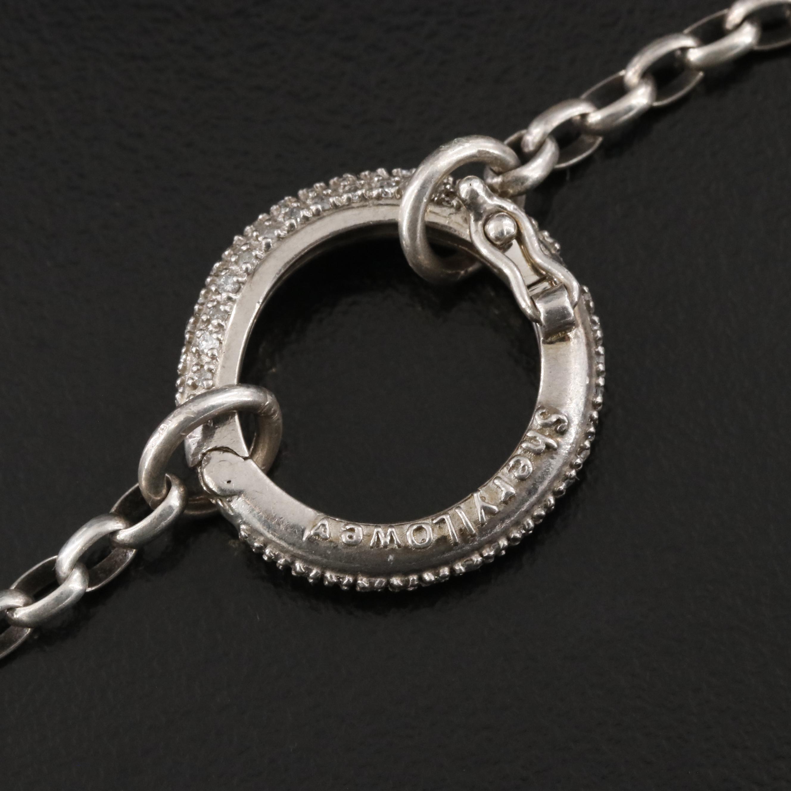 Sheryl Lowe Sterling Pink Opal and Diamond Buddha Head Pendant Necklace