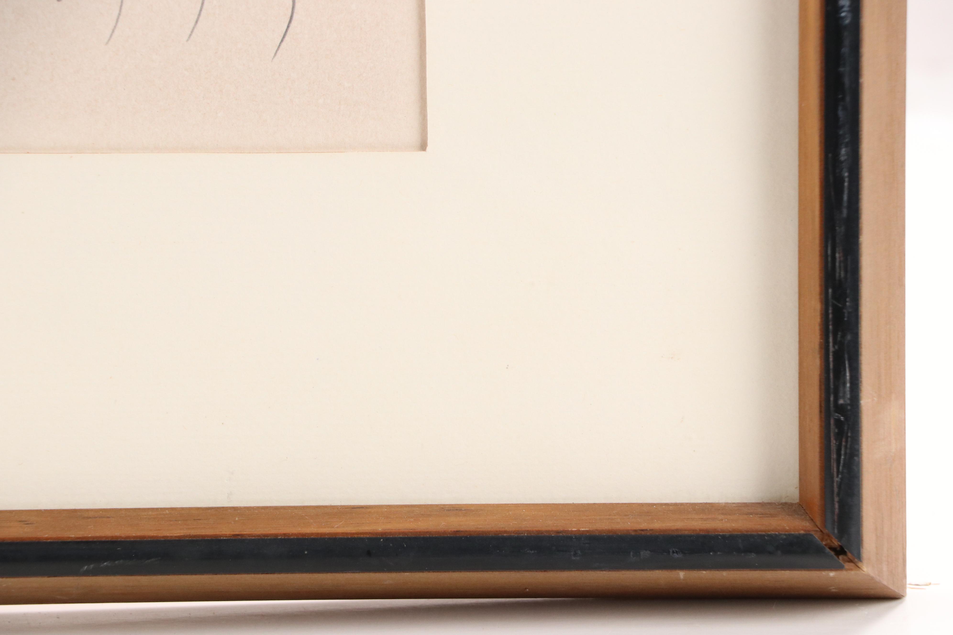 Marcel Mouly Lithograph "La Blouse Rayée," Mid-20th Century