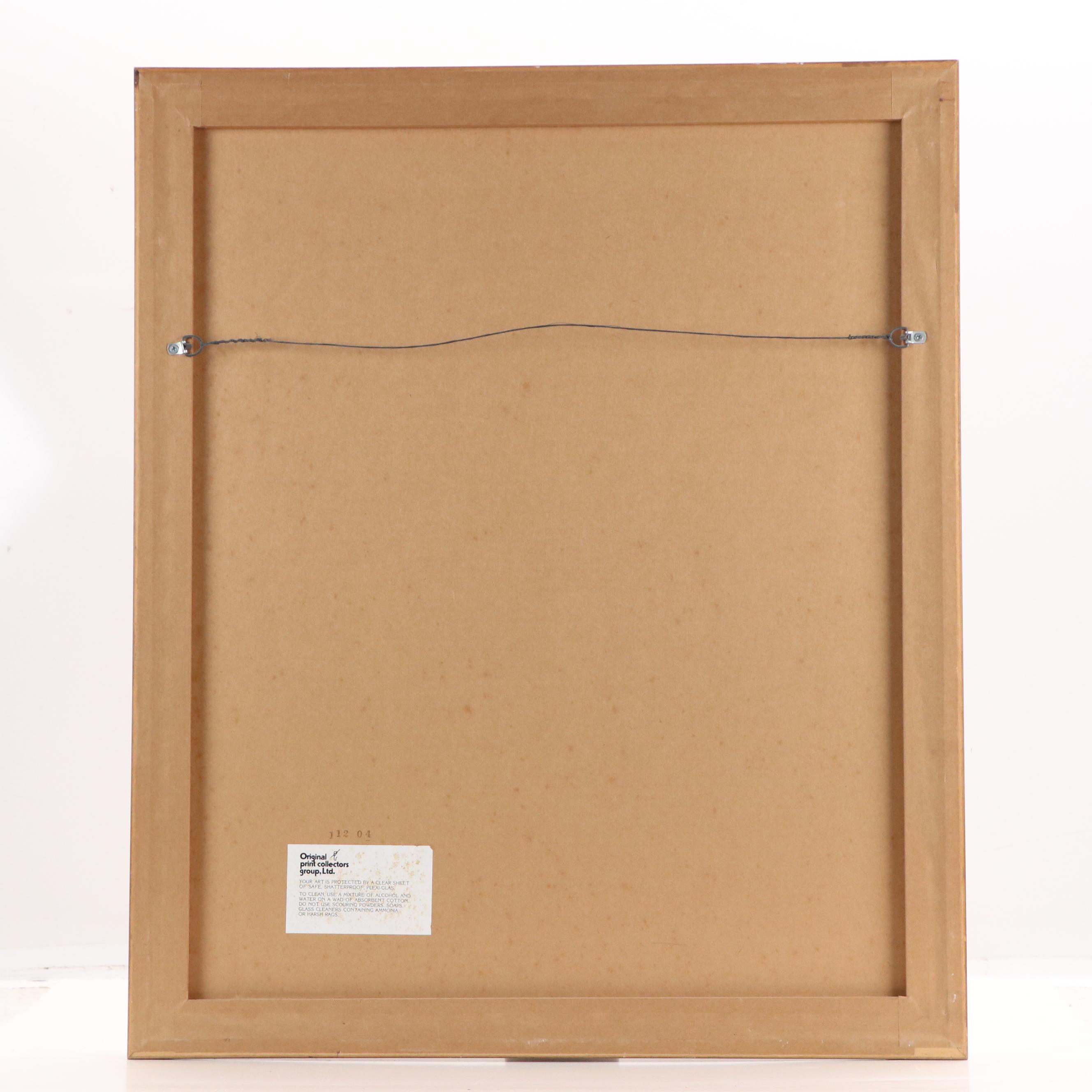 Marcel Mouly Lithograph "La Blouse Rayée," Mid-20th Century