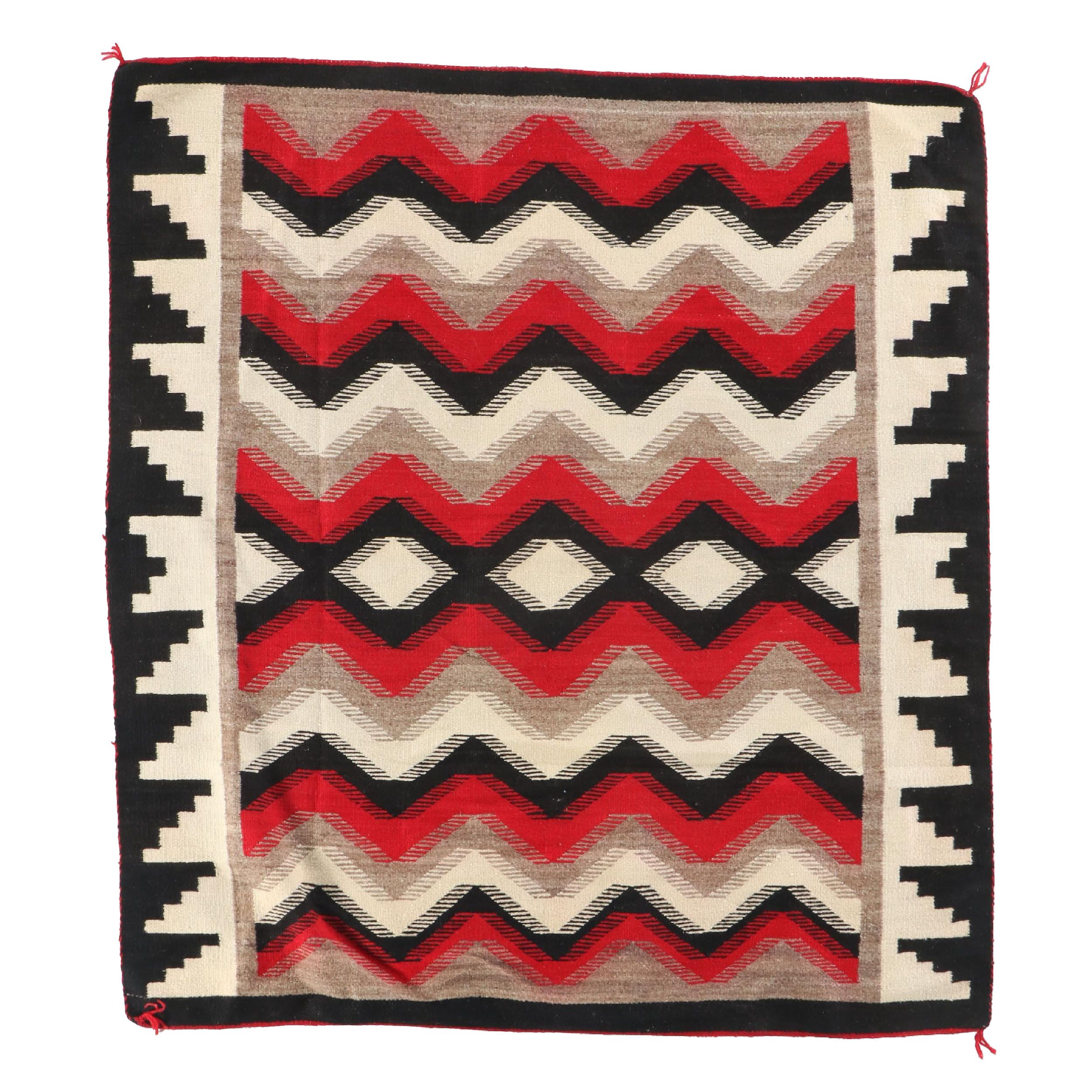 5' x 5'4 Navajo Handwoven Eye Dazzler Area Rug