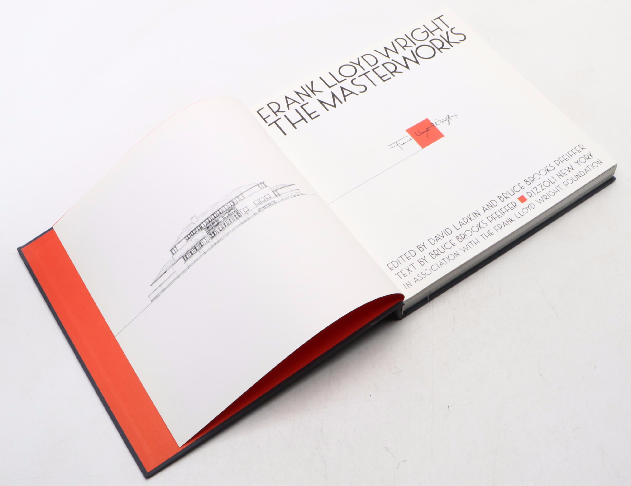 First Edition "Frank Lloyd Wright: The Masterworks" by Larkin and Pfeiffer, 1993