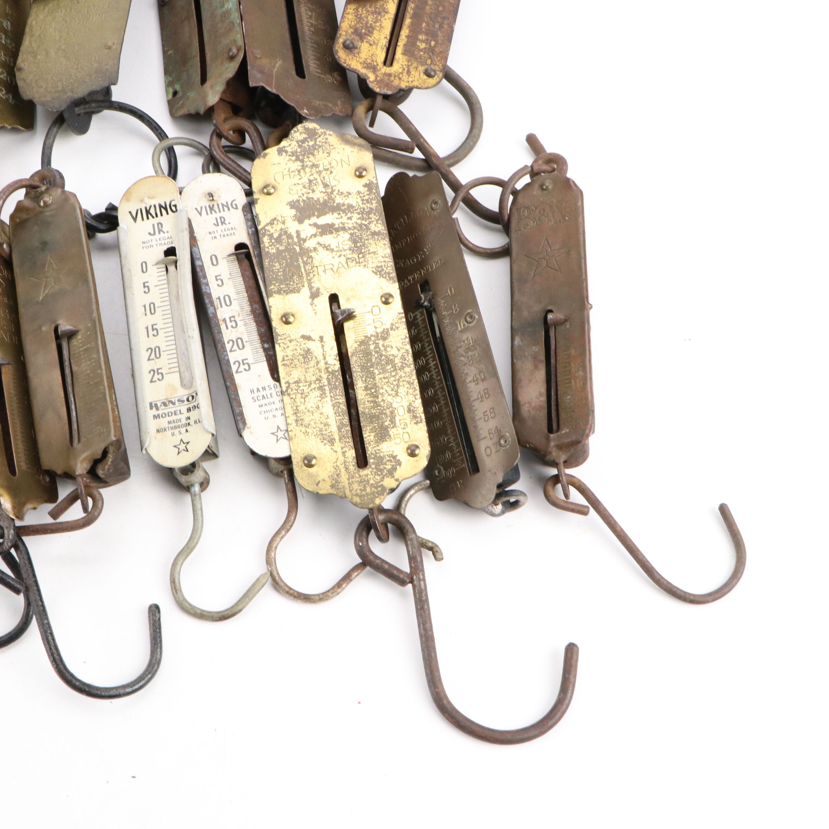 John Chatillon & Sons Metal Hanging Scales with Other Antique Spring Balances