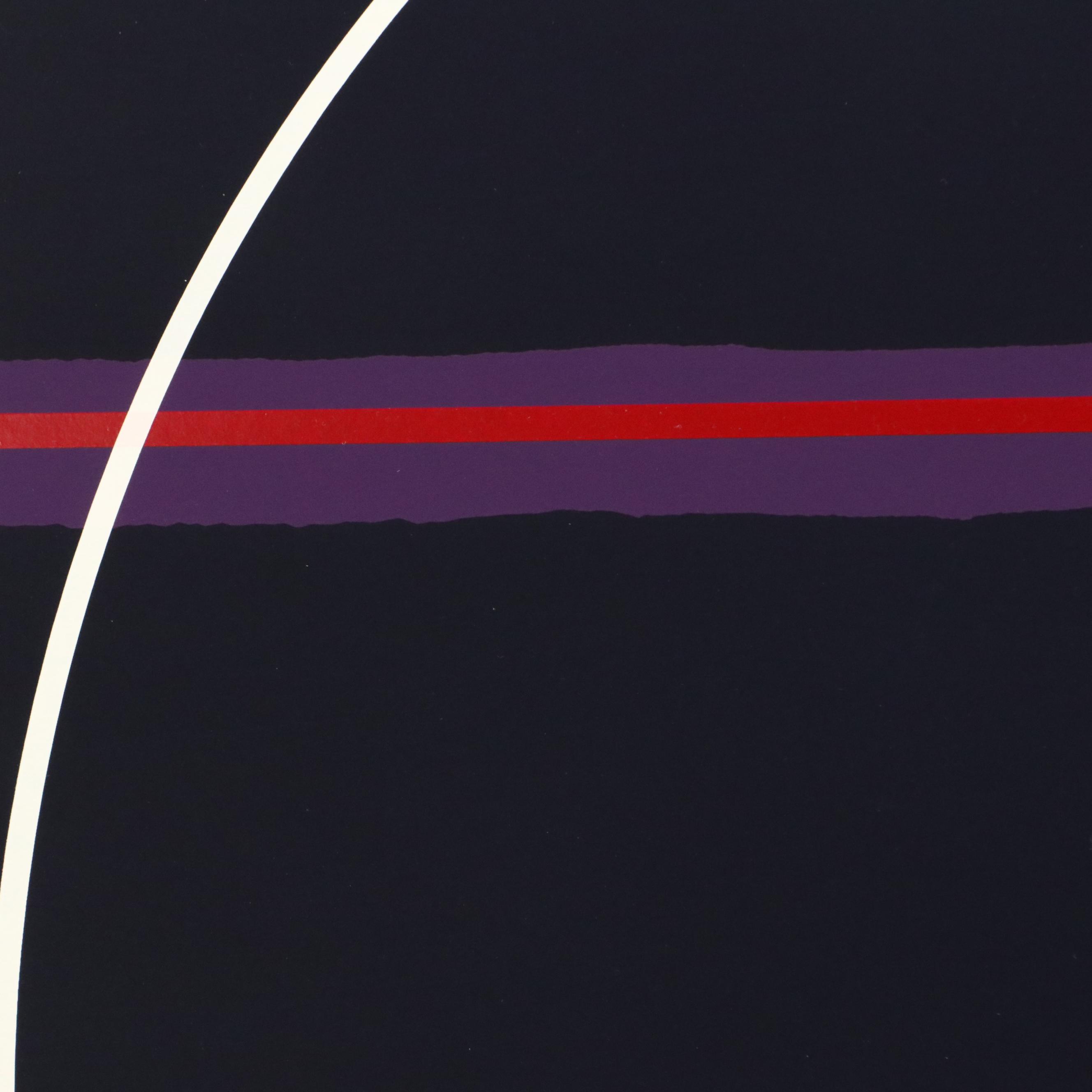 Thomas Whelan Benton Abstract Serigraph "White Cap," 1979