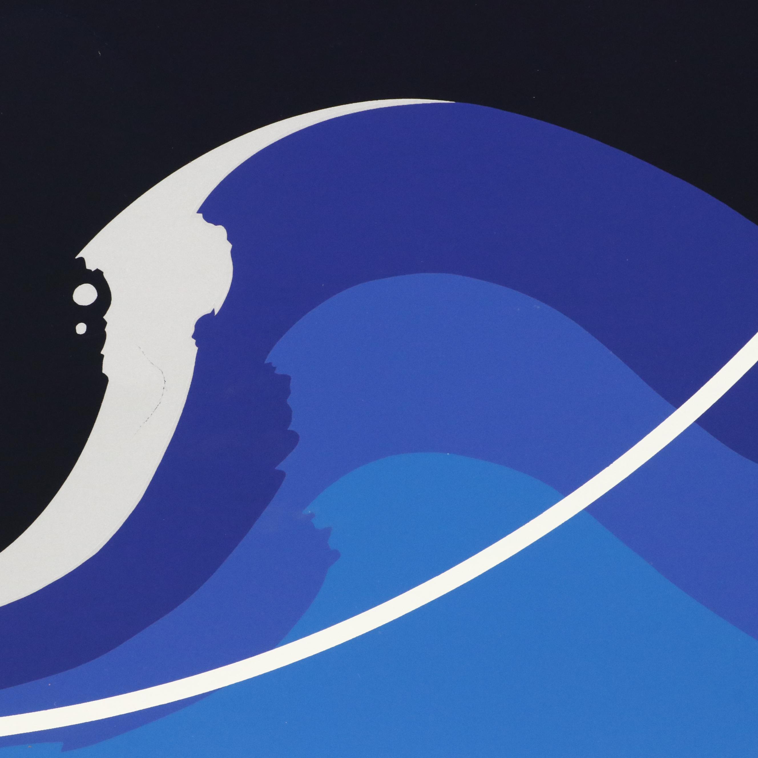 Thomas Whelan Benton Abstract Serigraph "White Cap," 1979