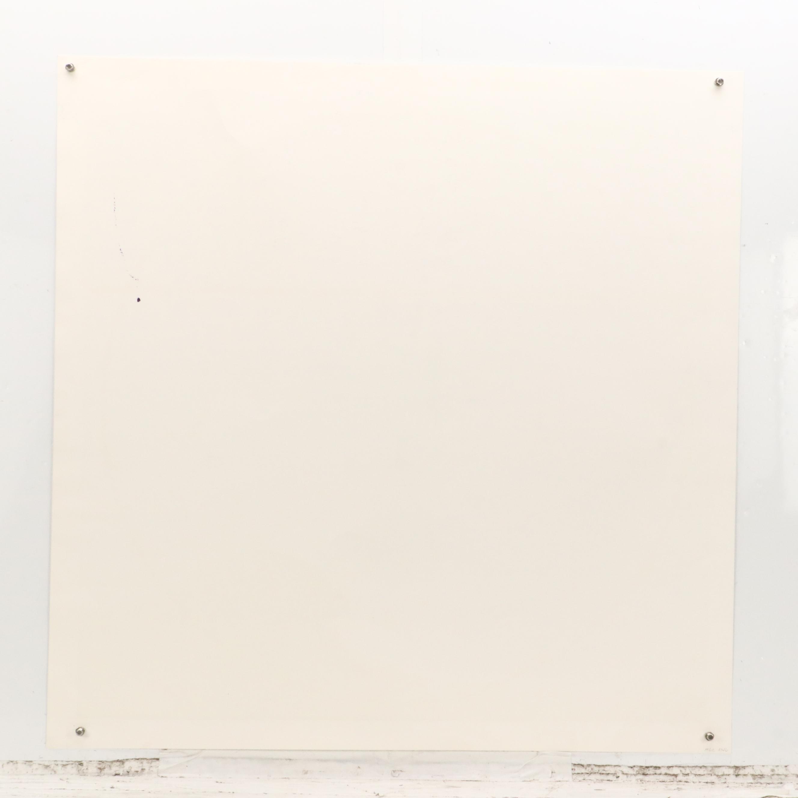 Thomas Whelan Benton Abstract Serigraph "White Cap," 1979