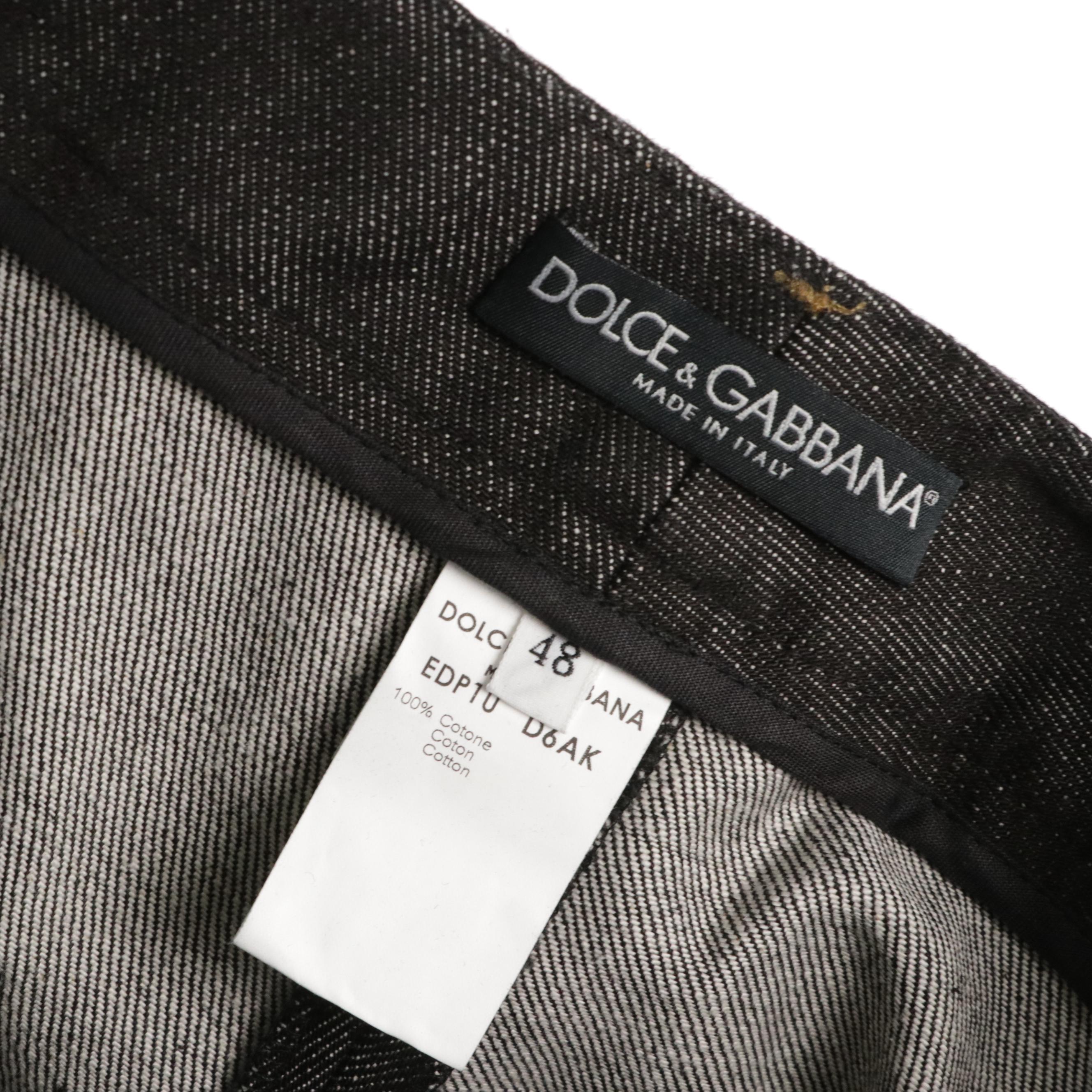 Dolce & Gabbana Butterfly Pocket Jeans in Cotton Denim