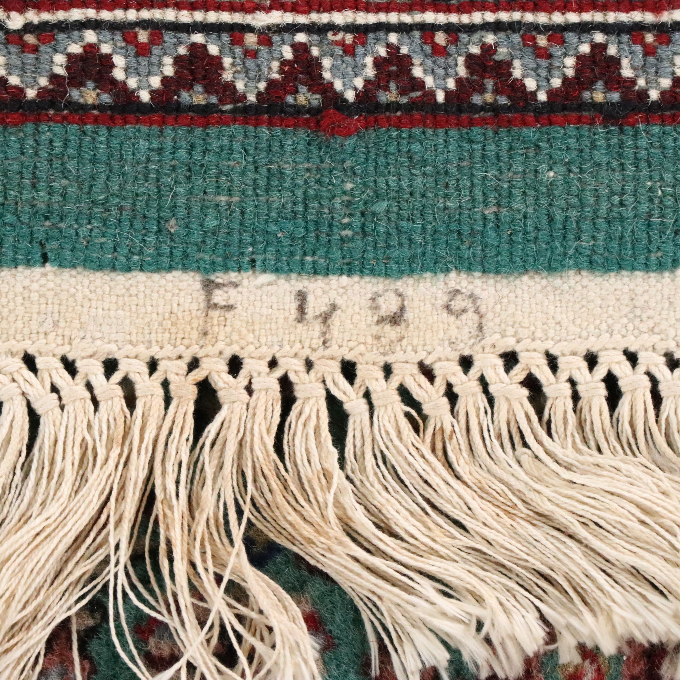 6'2 x 9'6 Hand-Knotted Indo-Persian Bijar Style Area Rug