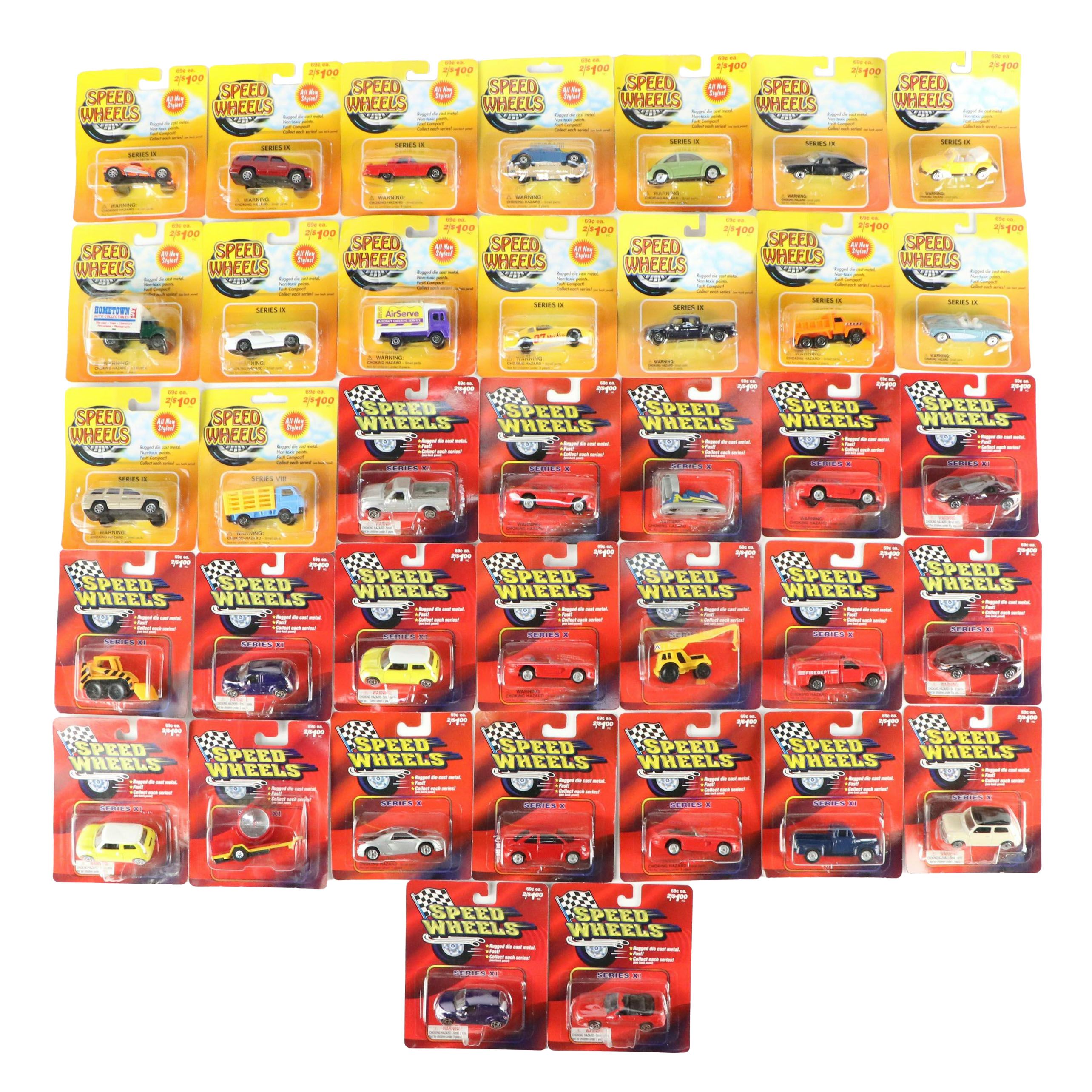 Speed Wheels Series IX, X, and XI Diecast Vehicles
