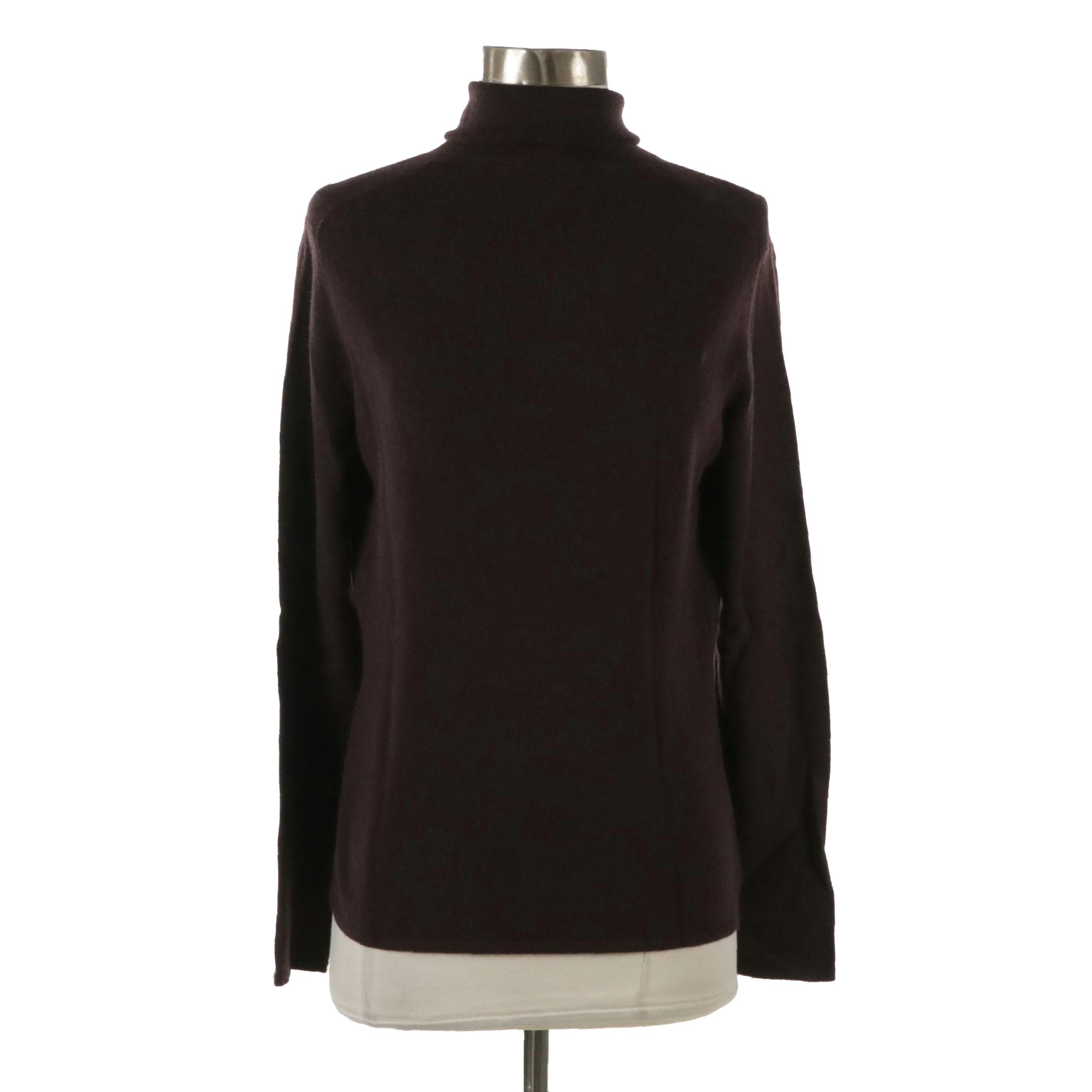 TSE Classic Turtleneck Sweater in "Burnt Umber" Cashmere, With Tag